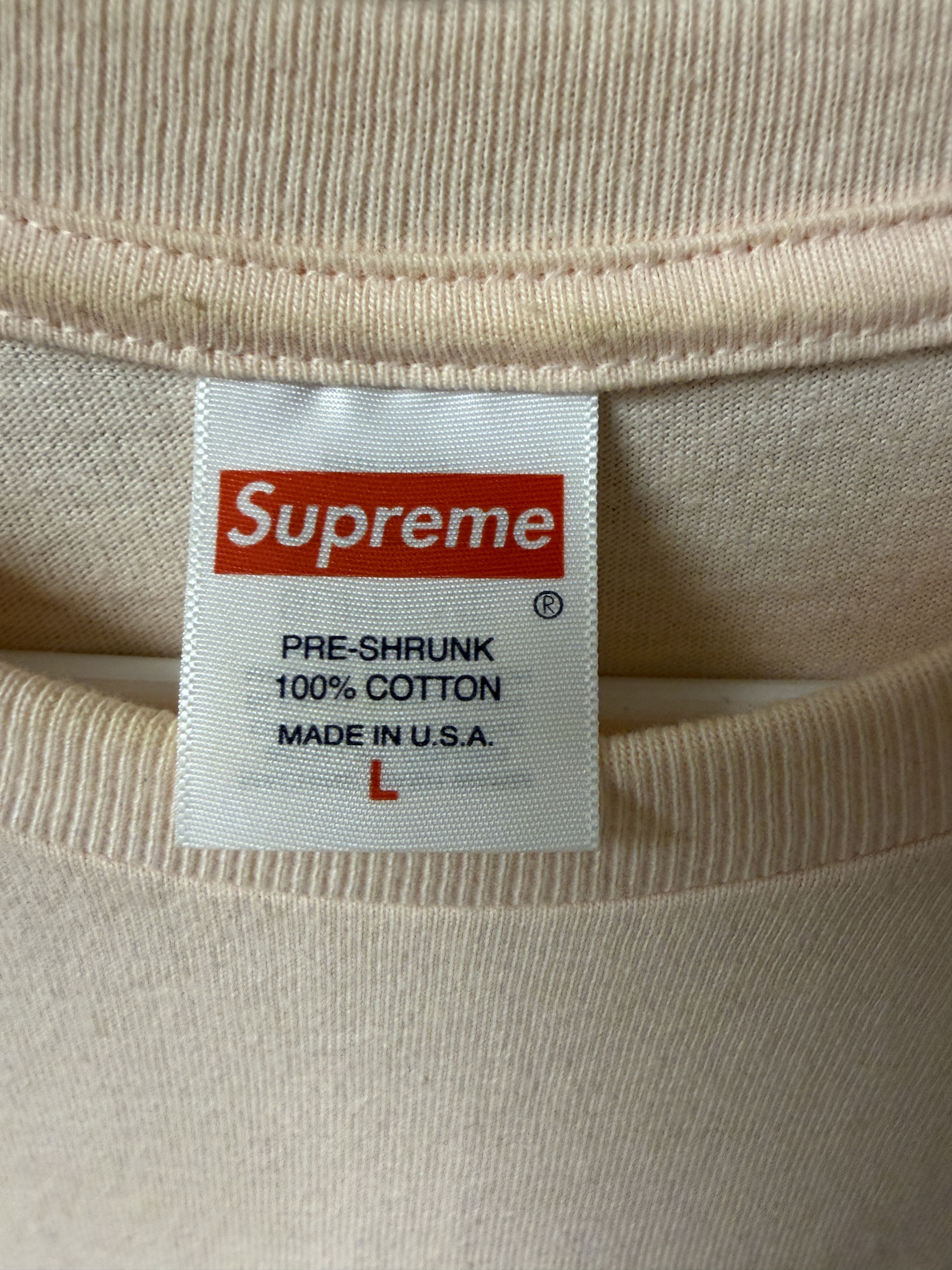 Supreme Supreme Men's Light Peach T-shirt Size Large In Great Shape! Size US L / EU 52-54 / 3 - 3 Thumbnail