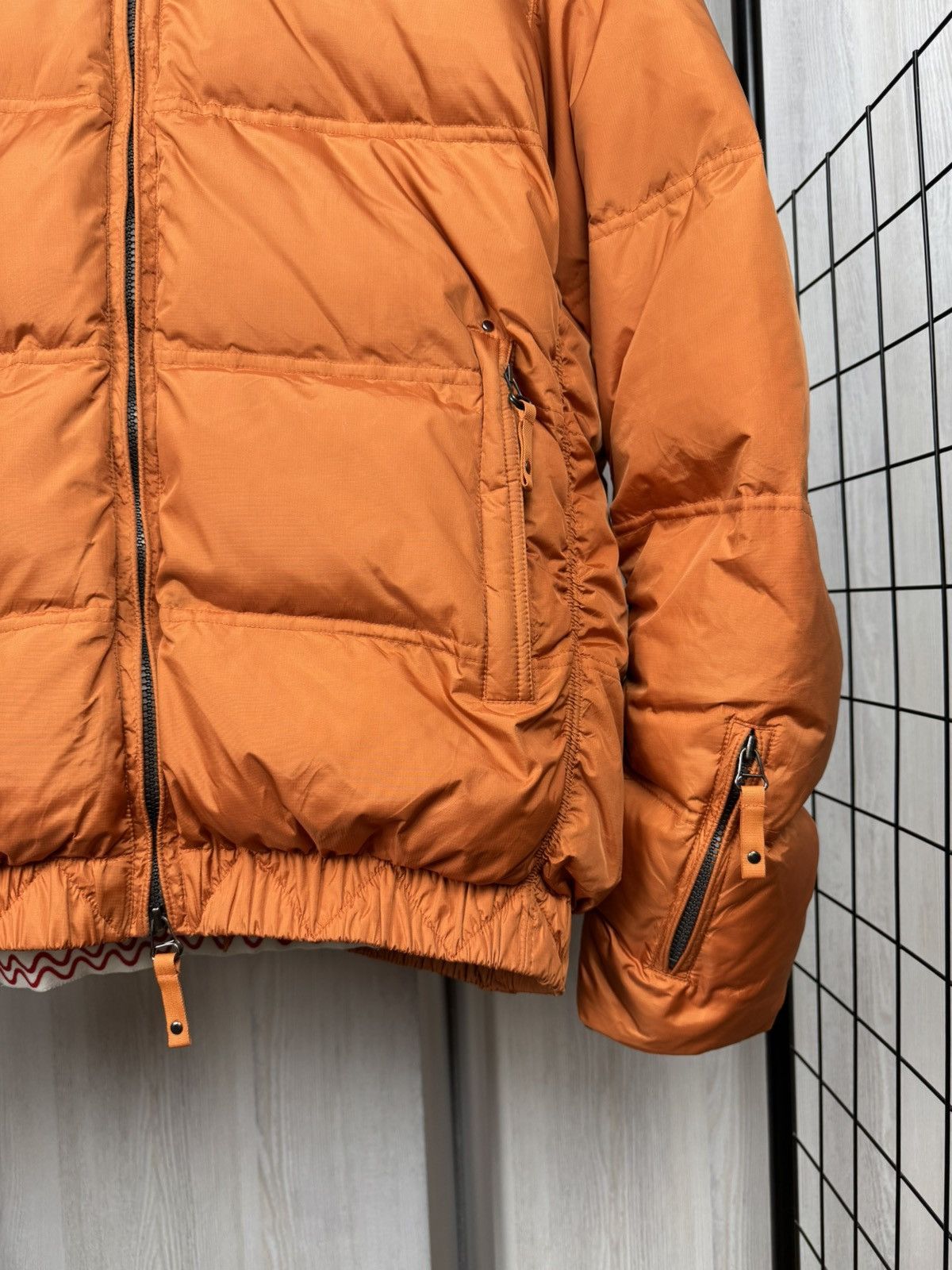 Japanese Brand Jet Set Orange quilted down puffer fur ski jacket Size US L / EU 52-54 / 3 - 4 Thumbnail