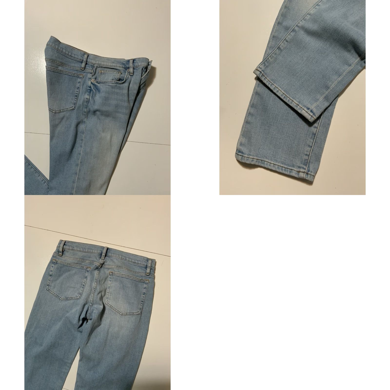 Frame VINTAGE FRAME L’Homme Slim Finn Signature Straight Leg Jeans Men 31 Blue Denim Slimming 33in Inseam Mens Size US 31 - 8 Thumbnail