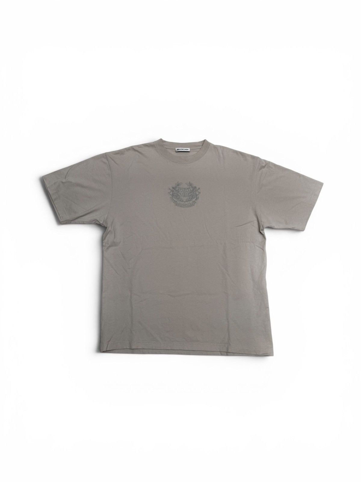 Balenciaga Balenciaga Lion Laurel Embroidery Logo Tee Shirt Beige Size US XS / EU 42 / 0 - 1 Thumbnail
