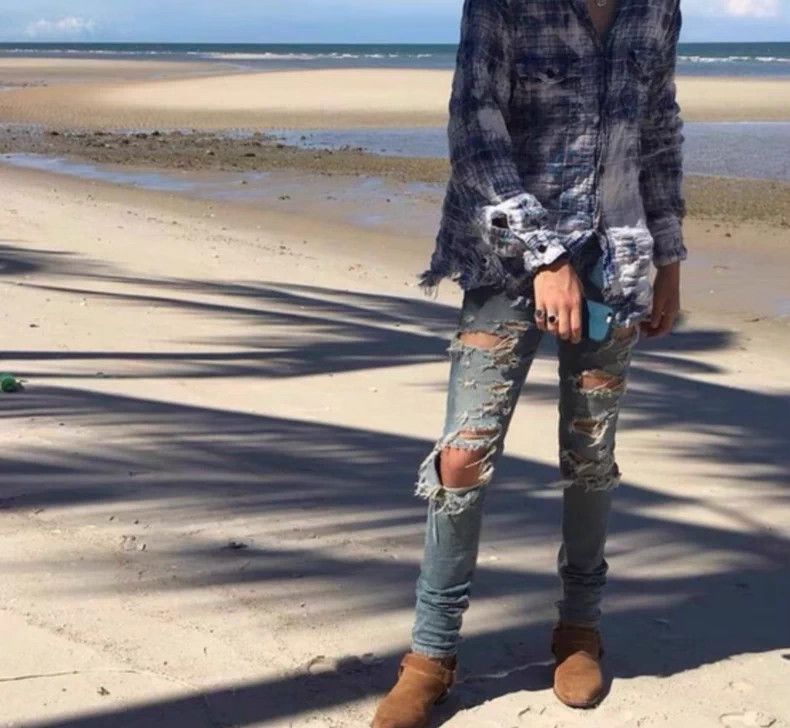 Saint Laurent Paris Saint Laurent Paris 14ss erosion maximum damage jeans 2505- Size US 29 - 6 Thumbnail