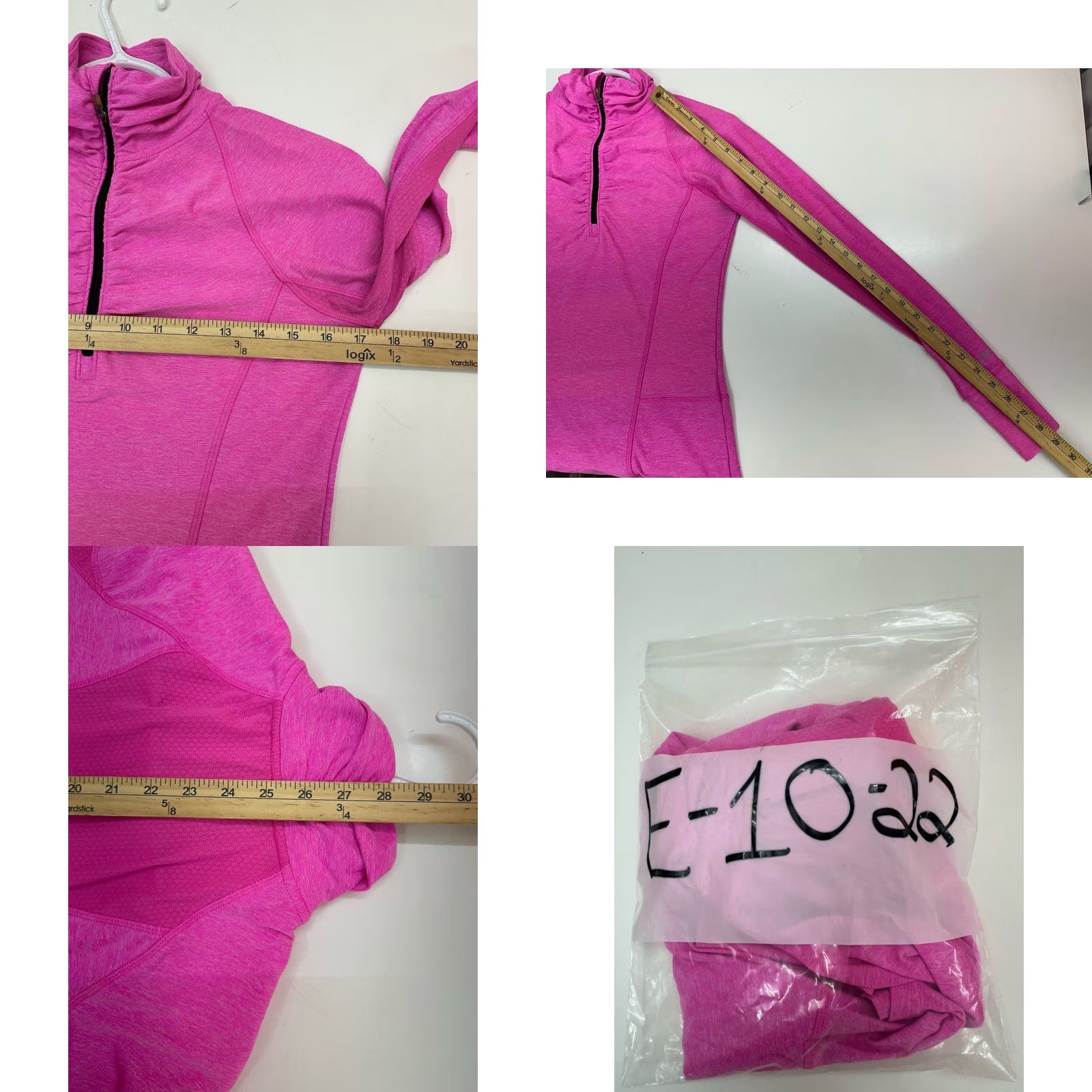 Champion Champion Womens Shirt XS Pink 1/4 Zip Long Sleeve Athletic Size XS / US 0-2 / IT 36-38 - 8 Thumbnail