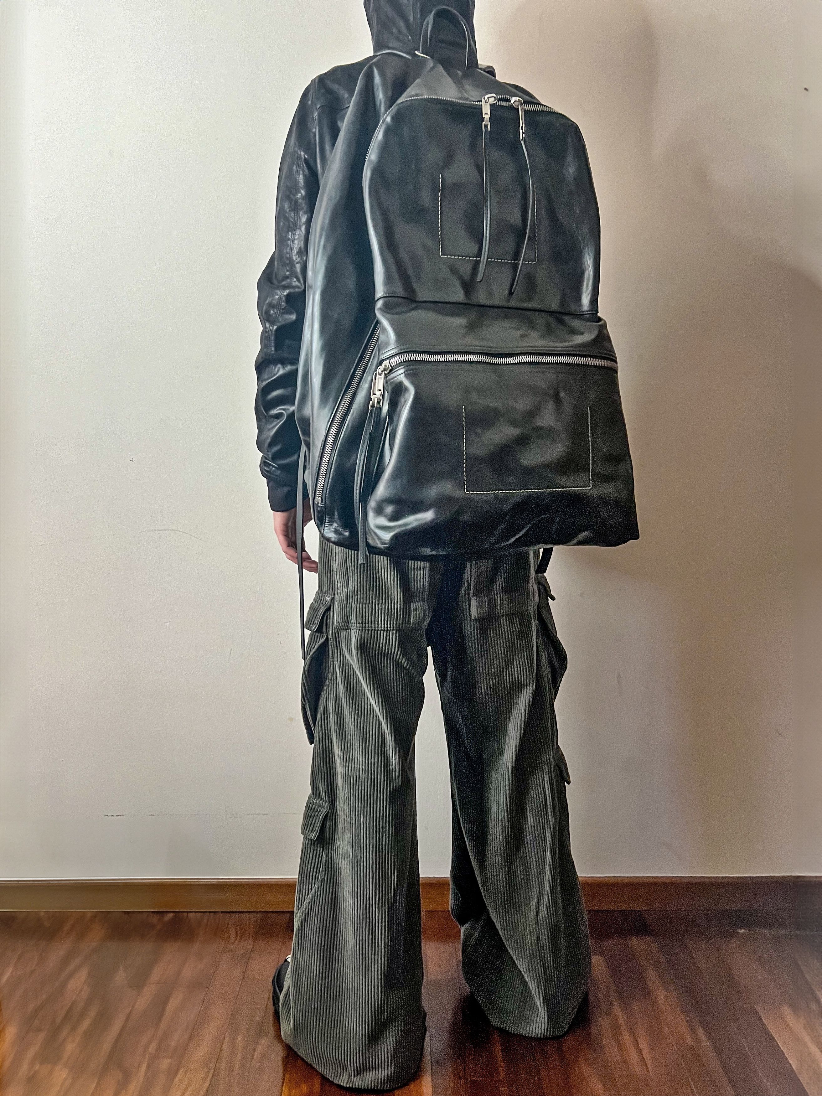 Rick Owens Very Rare Very Big Leather Backpack Size ONE SIZE - 2 Thumbnail