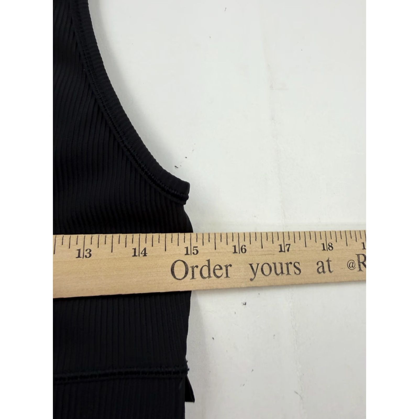 Lululemon Lululemon Sports Bra Womens M Black Ribbed Longline V Neck Yoga Gym Top Size M / US 6-8 / IT 42-44 - 7 Thumbnail