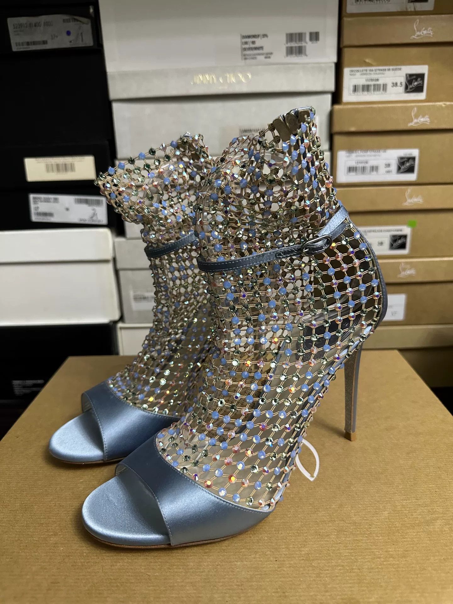 Rene Caovilla Rene Caovilla Crystal Embellished Heels Size US 8 / IT 38 - 1 Thumbnail