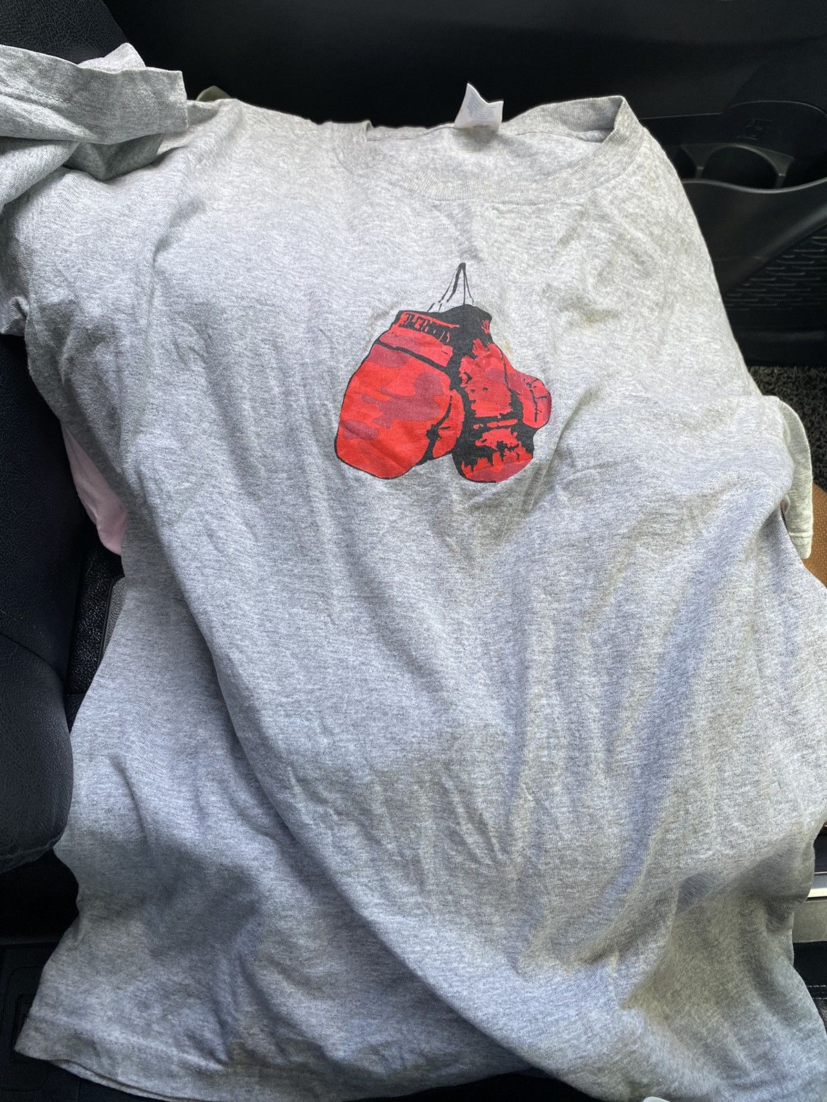image of Supreme 1998 Boxing Gloves Tee in Grey, Men's (Size Large)