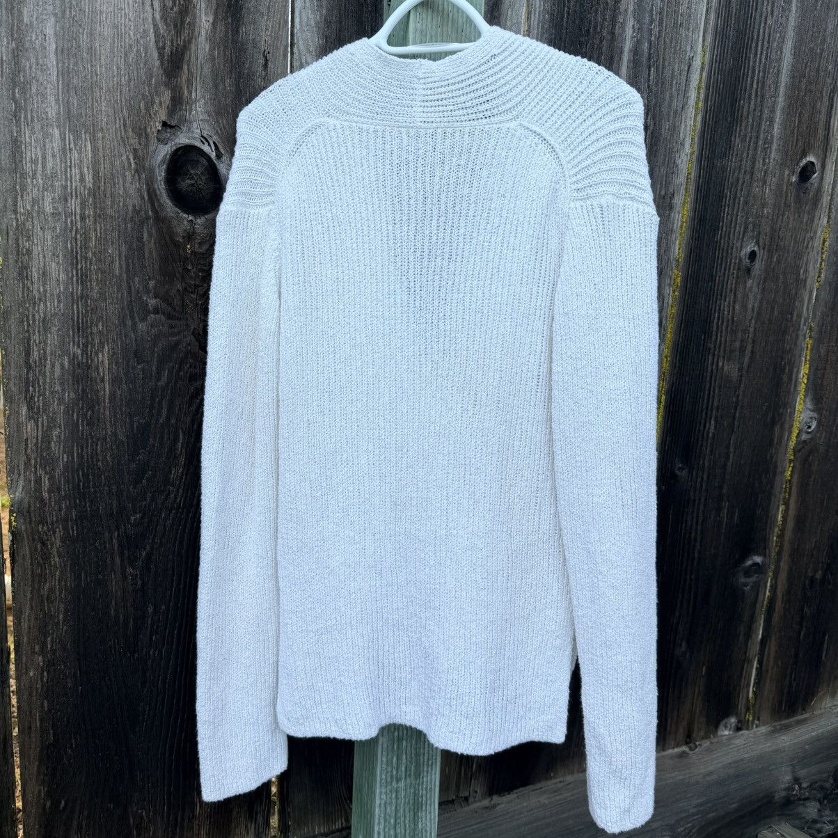 A.L.C. A.L.C. Nick Sweater White Ribbed Split Neck Slit Sleeve Sz M Size M / US 6-8 / IT 42-44 - 6 Thumbnail
