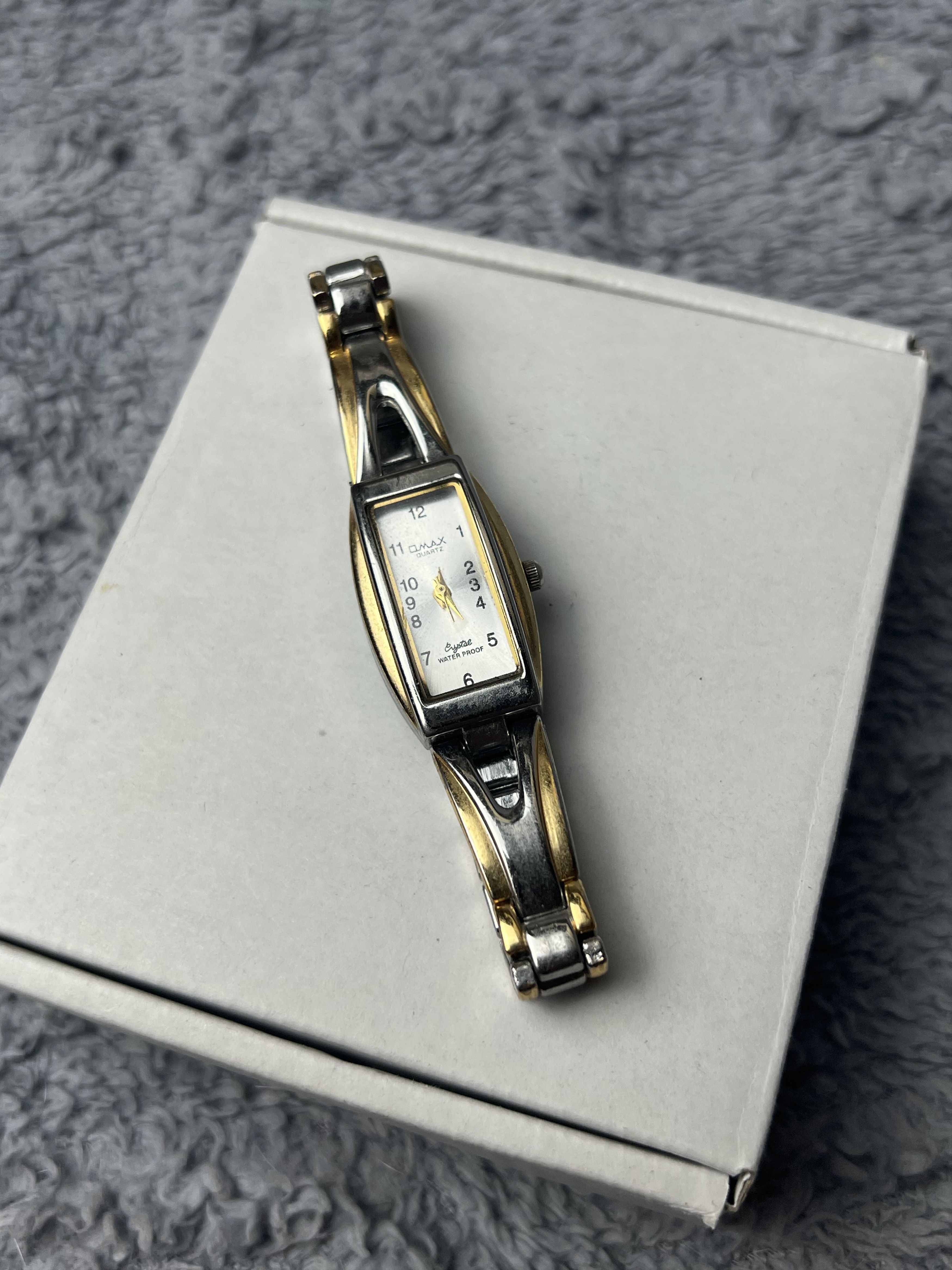 Vintage Vintage Omax Japanese Style Silver/Gold Bracelet Watch Size ONE SIZE - 7 Thumbnail