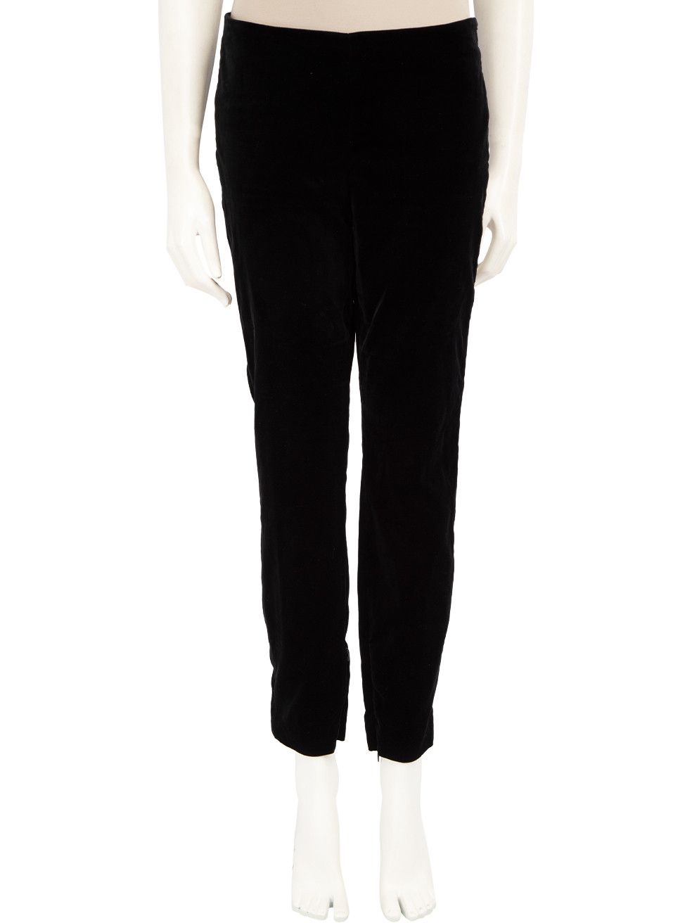 Valentino Red Valentino Black Velour Slim Trousers Size 30" / US 8 / IT 44 - 1 Thumbnail