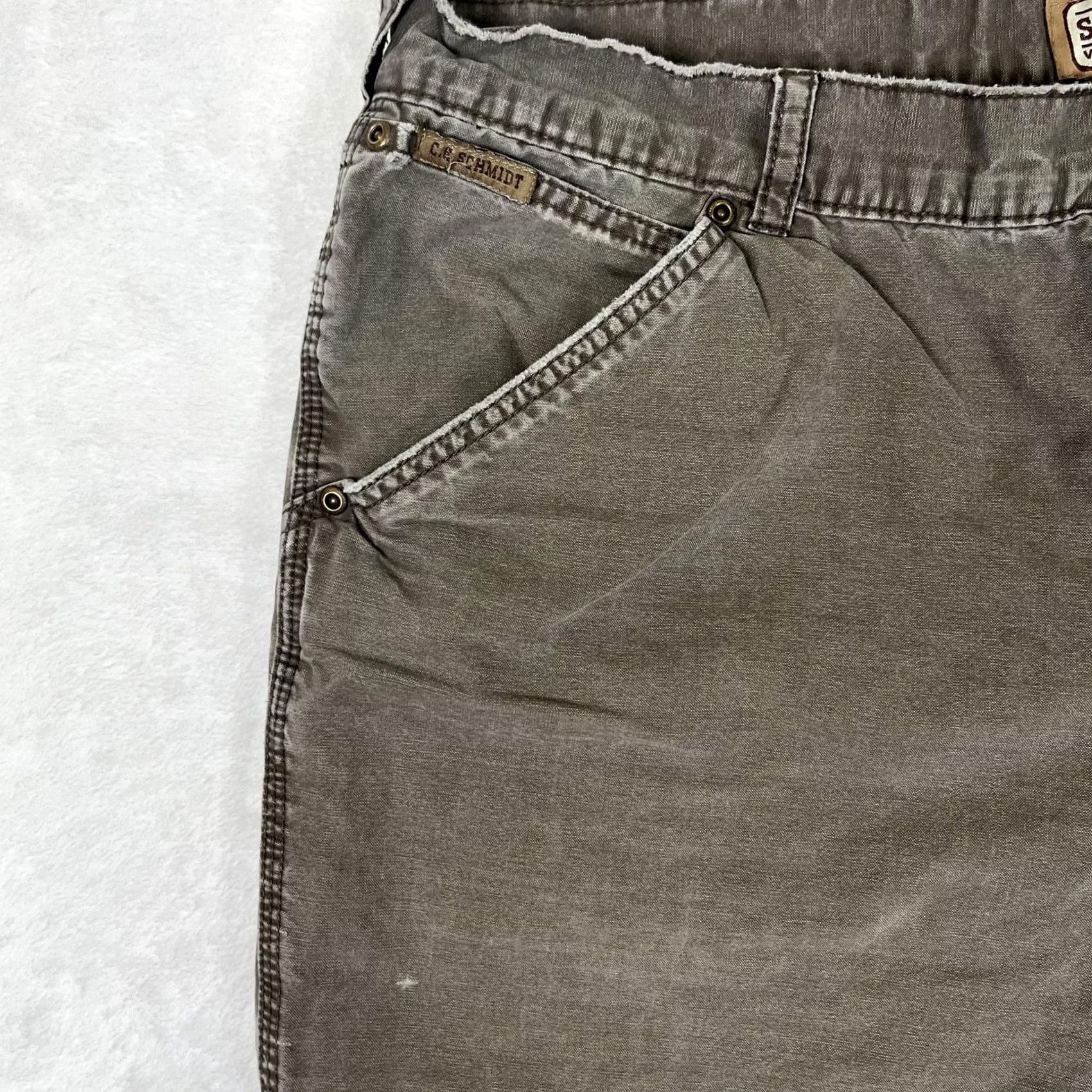 Vintage C.E. Schmidt Mens Carpenter Pants 38x30 Brown Fleece Lined Workwear Pants Size US 38 / EU 54 - 2 Thumbnail