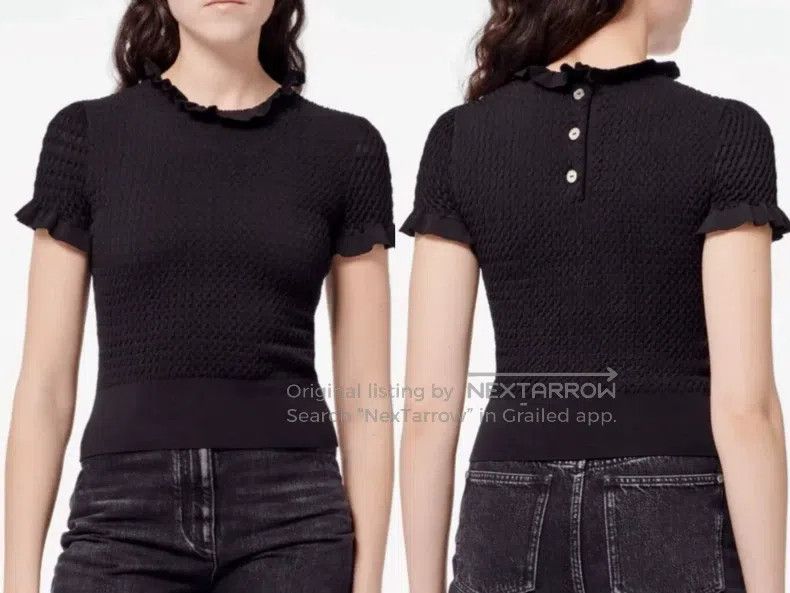 Chanel Chanel 24A high-end handicraft workshop black lace ruffle Size XS / US 0-2 / IT 36-38 - 1 Thumbnail
