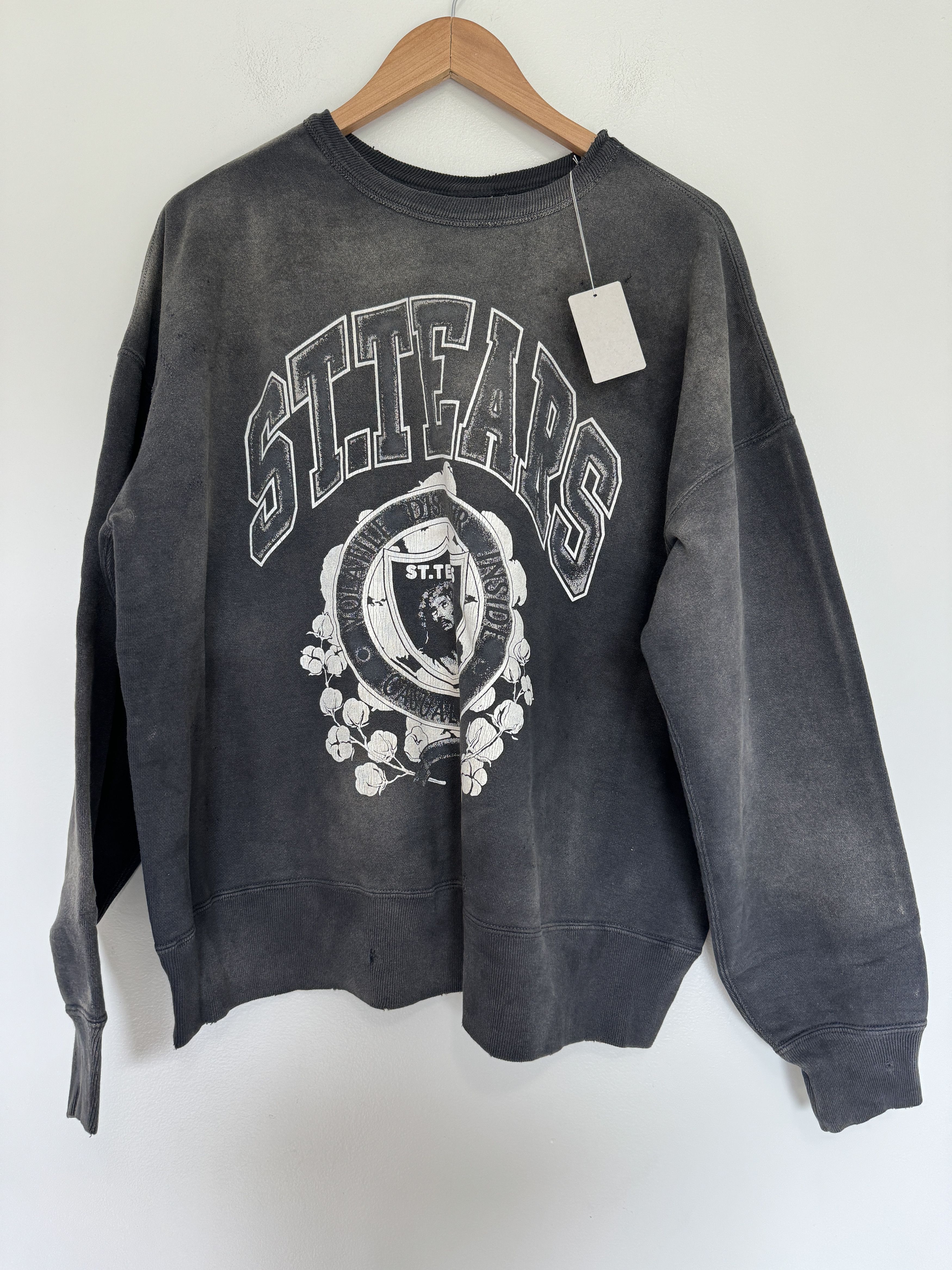 image of Denim Tears St. Tears Crewneck Sweatshirt XL in Black, Men's