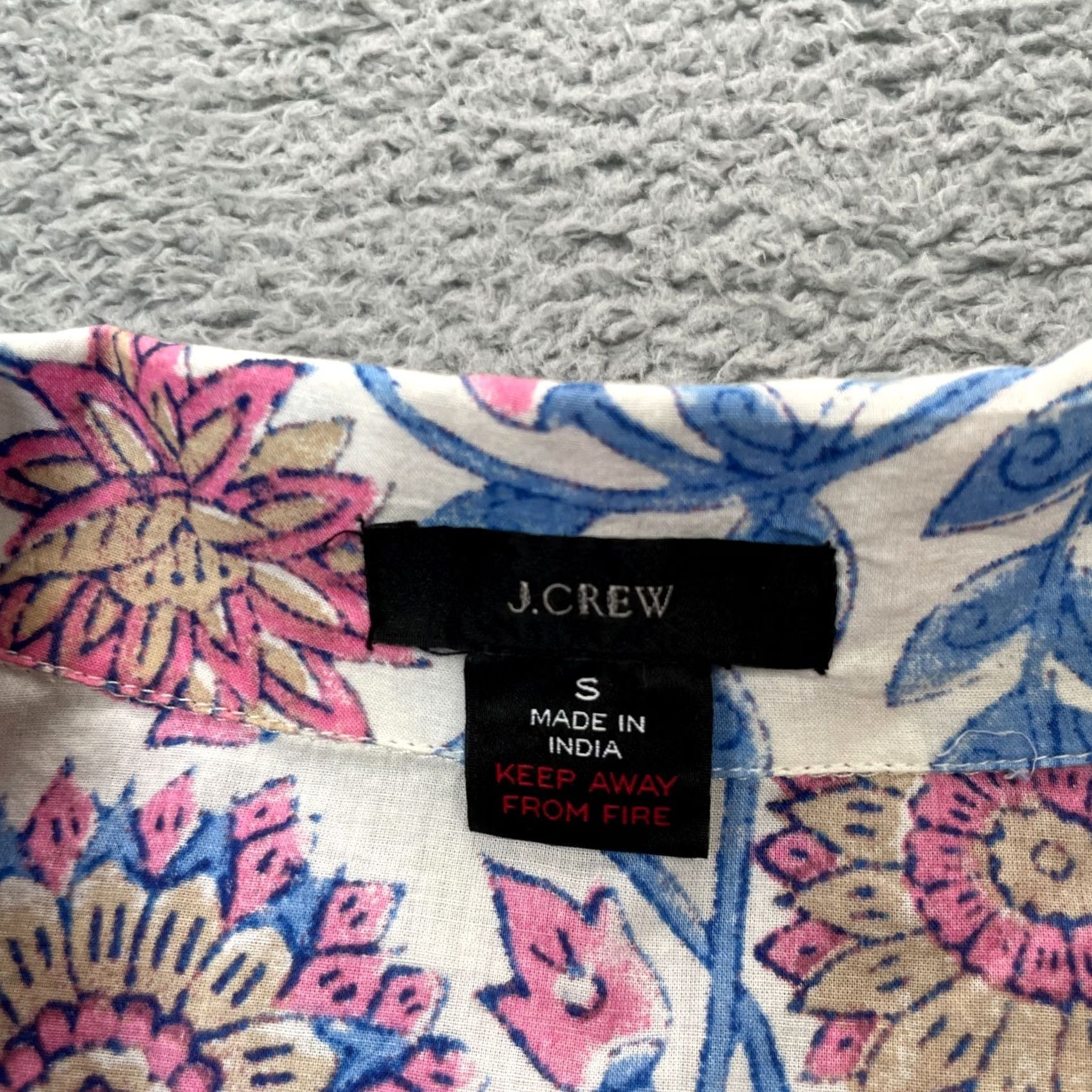 J.Crew J.CREW Button-Up Top Womens Small White Floral Cotton Collared Shirt Light Boho Shirt Ladies Color White Casual Party/Cocktail Spring Summer あり Size S / US 4 / IT 40 - 3 Thumbnail