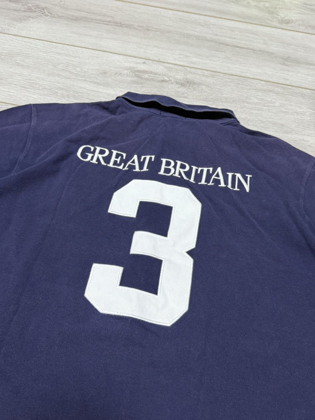 Polo Ralph Lauren POLO RL 🇬🇧 Great Britain England flag vintage big logo shirt Size US XXL / EU 58 / 5 - 3 Thumbnail