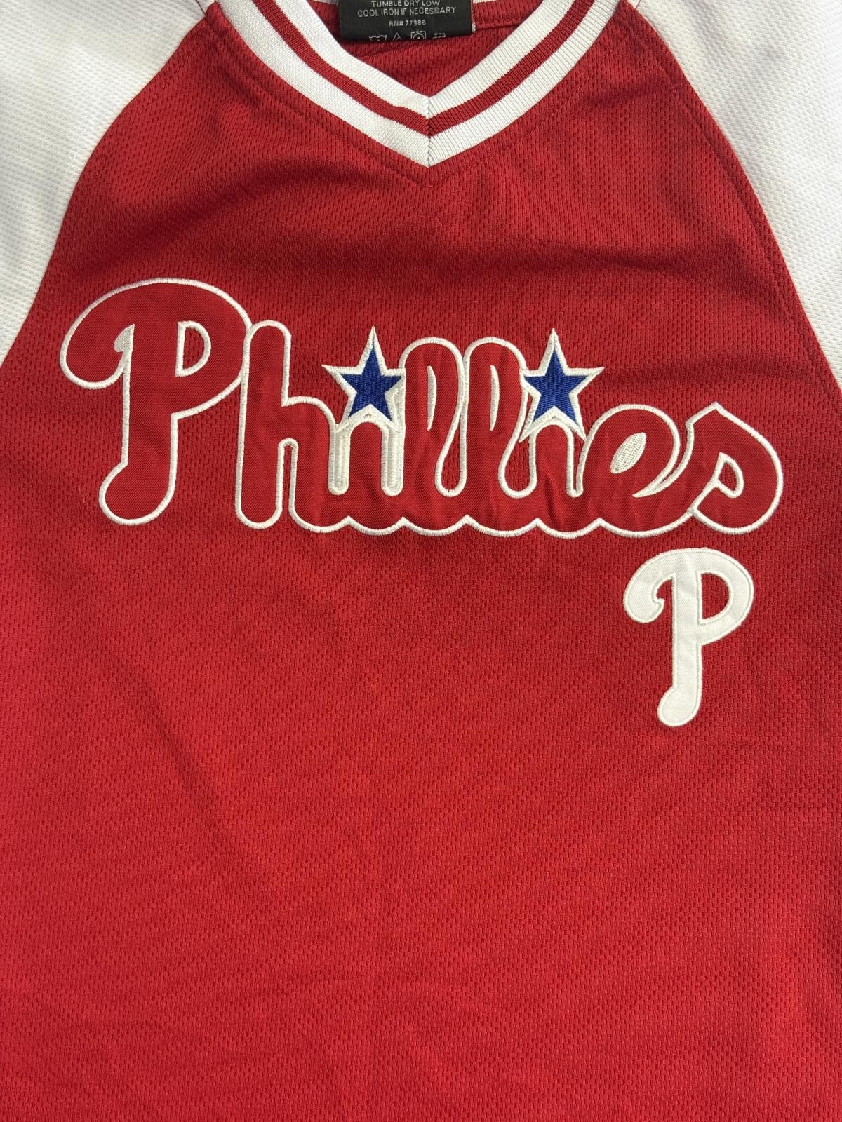 Taylor Stitch Philadelphia Phillies Jersey - Youth Kids Embroidered Red -M Size US M / EU 48-50 / 2 - 5 Thumbnail