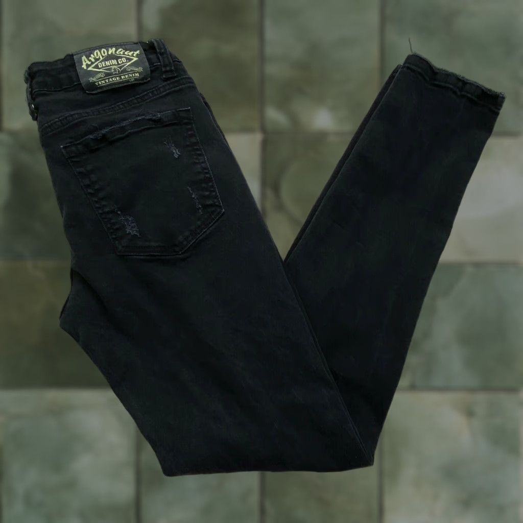 Denime Argonaut Nation Mens Skinny Jeans 32x32 (30x29 Actual) Black Denim Ultra Slim Size US 32 / EU 48 - 1 Thumbnail