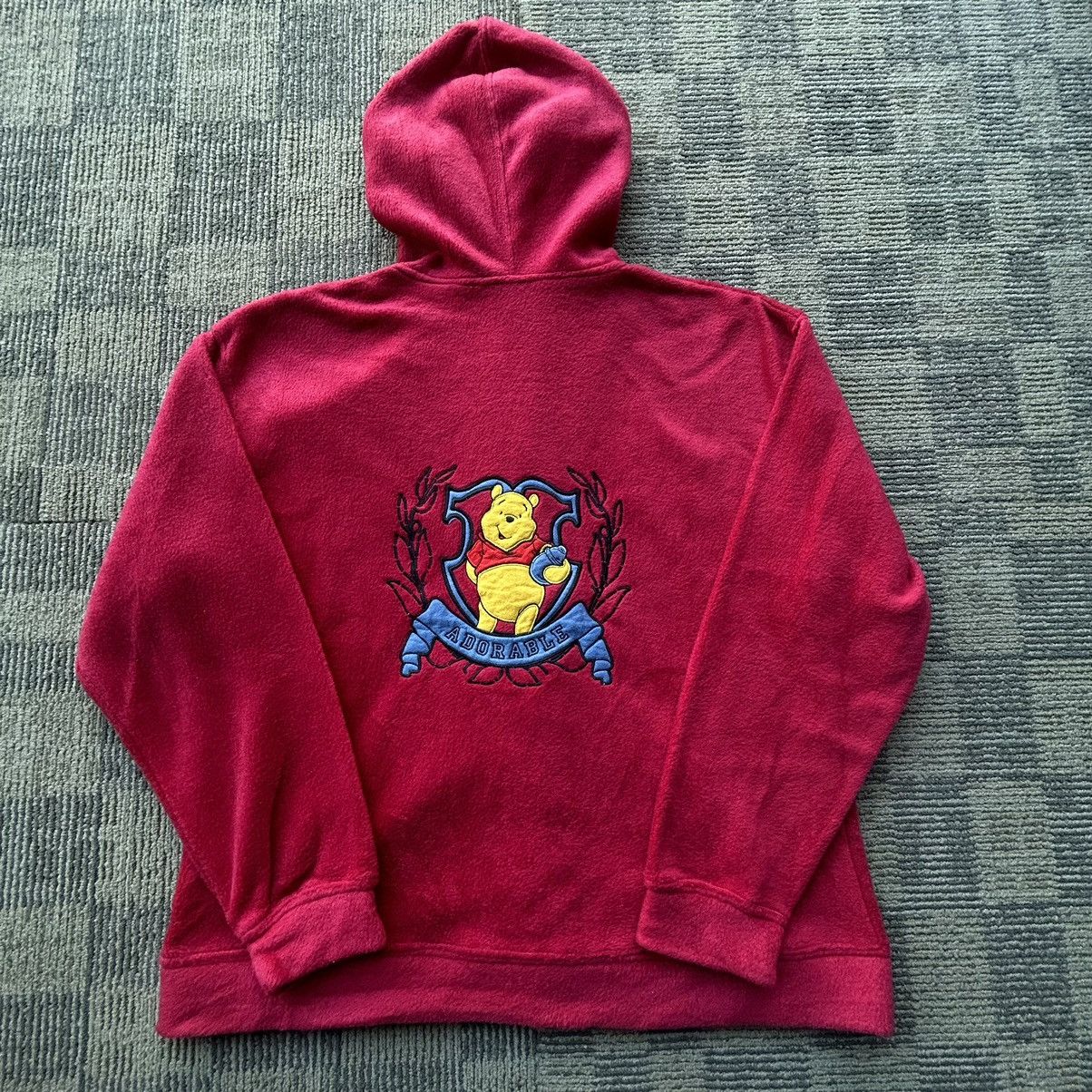 Disney Vtg Y2K Winnie The Pooh Disney Red Full-Zip Fleece Jacket Size US L / EU 52-54 / 3 - 8 Thumbnail
