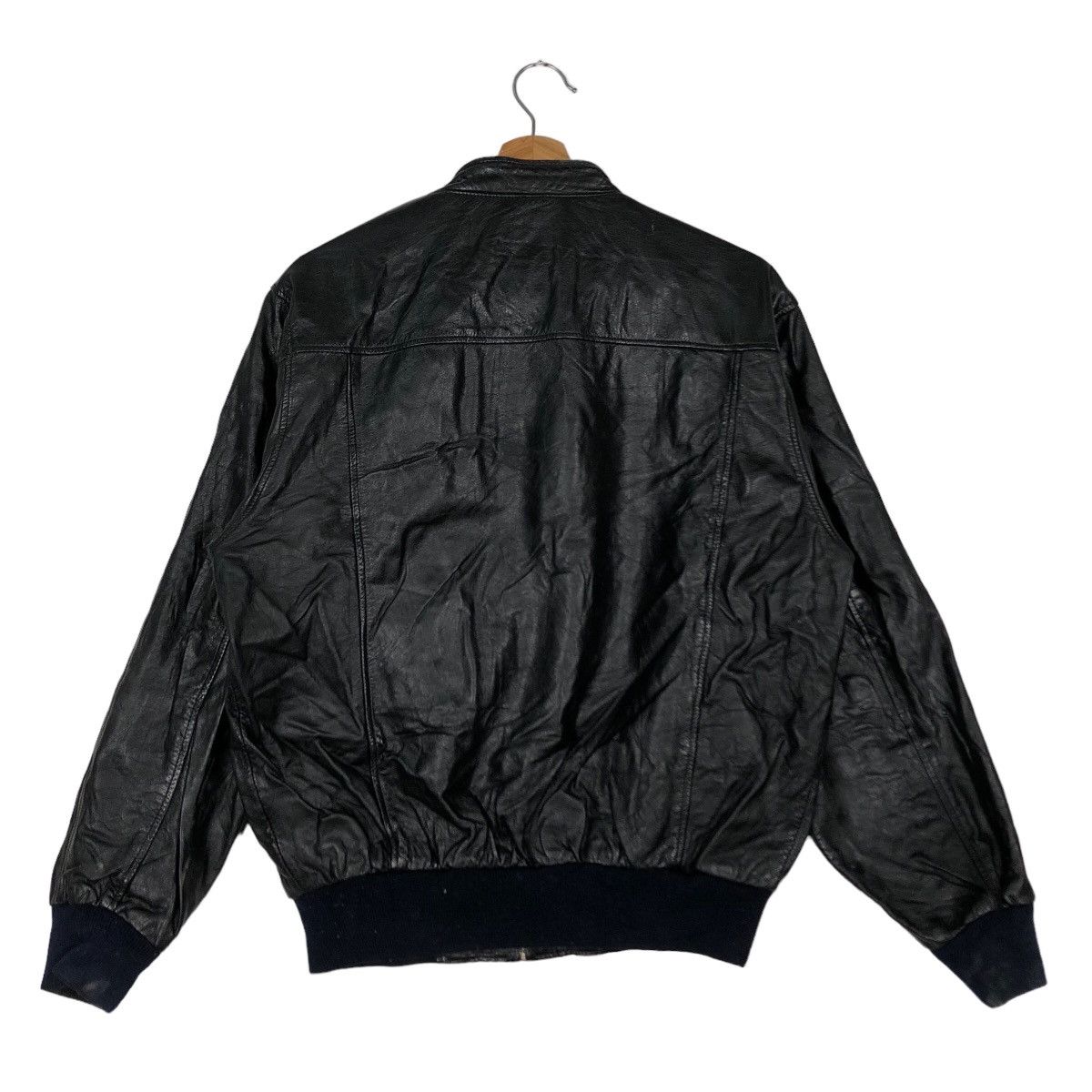 Genuine Leather 🔥Bomber Jacket Leather Modern Club Size US L / EU 52-54 / 3 - 8 Thumbnail