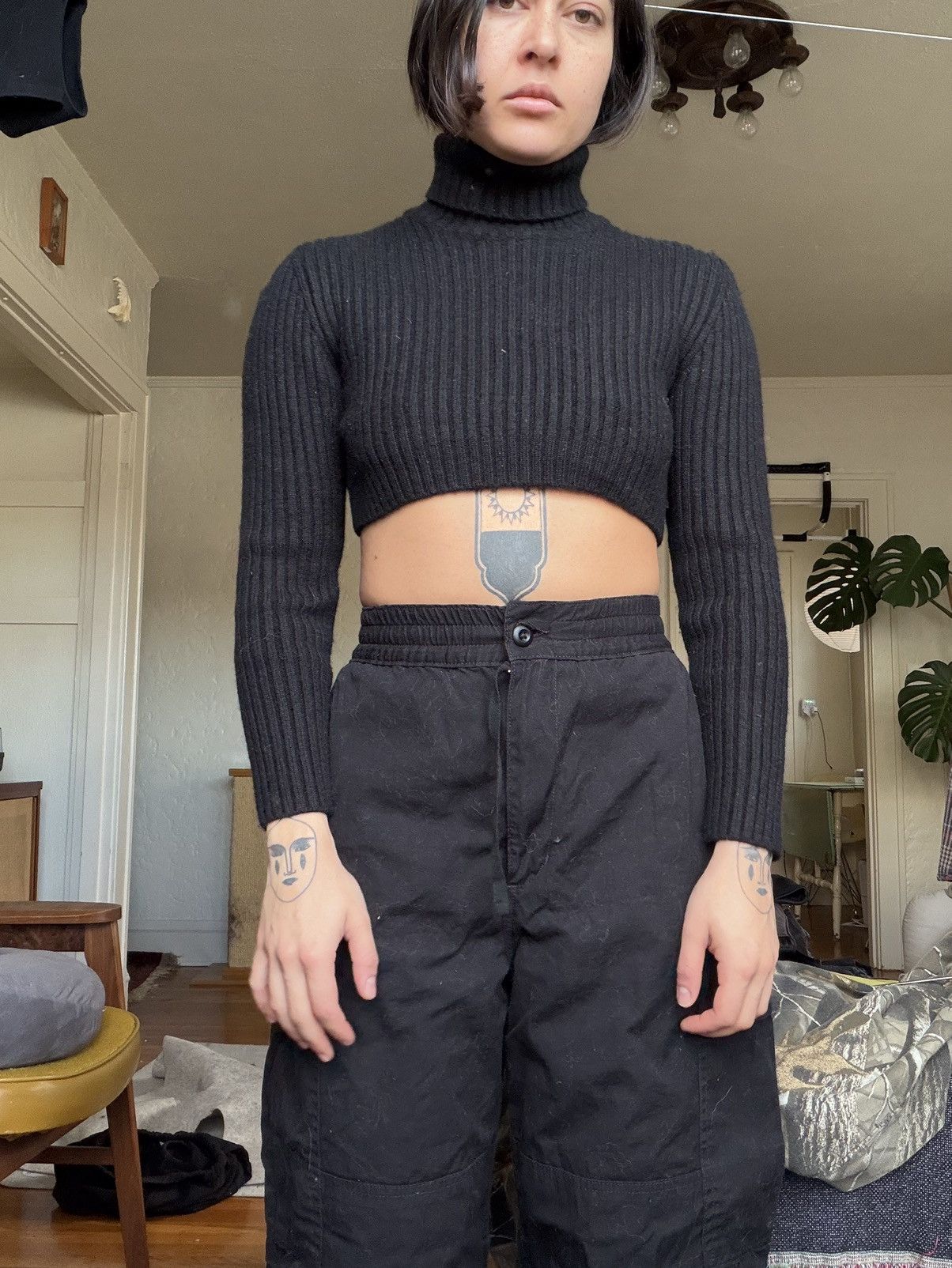 Jean Paul Gaultier Jean Paul Ribbed Cropped Turtleneck Size XS / US 0-2 / IT 36-38 - 3 Thumbnail