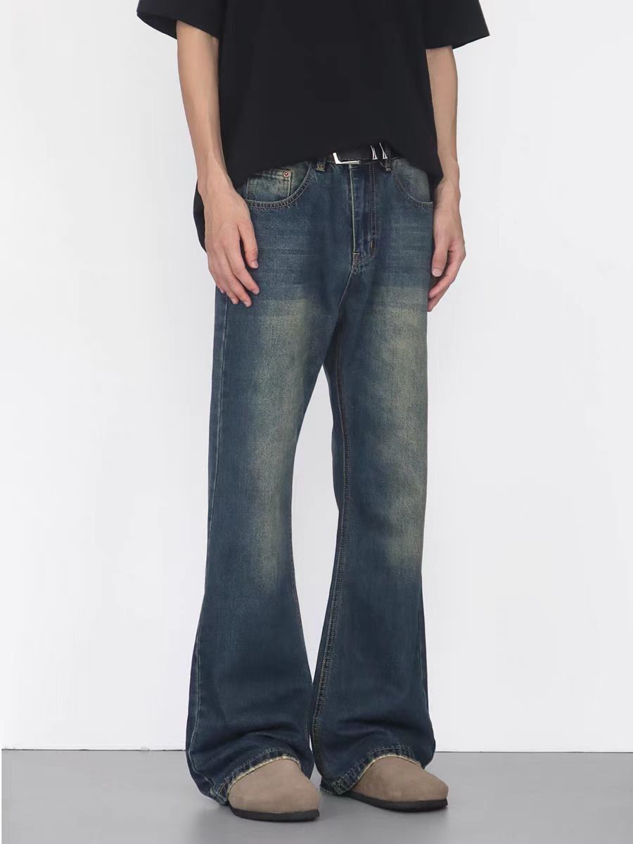 Japanese Brand × Jean Vintage washed micro flare straight leg jeans Size US 30 / EU 46 - 3 Thumbnail