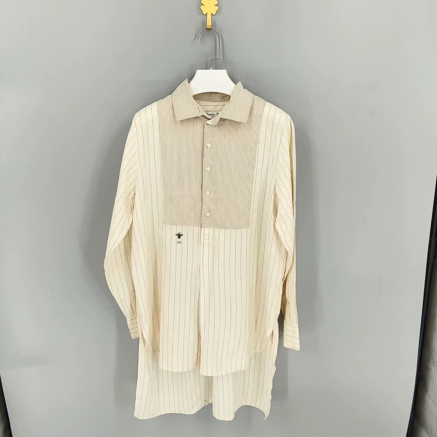Dior long shirt with bee embroidery