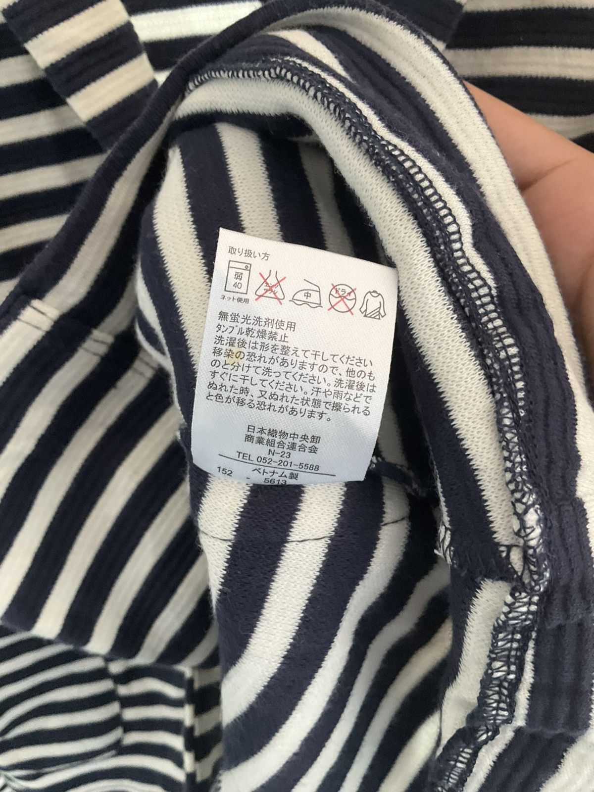 Japanese Brand Associer Stripe Line Navy Blue Blazer Size S / US 4 / IT 40 - 6 Thumbnail