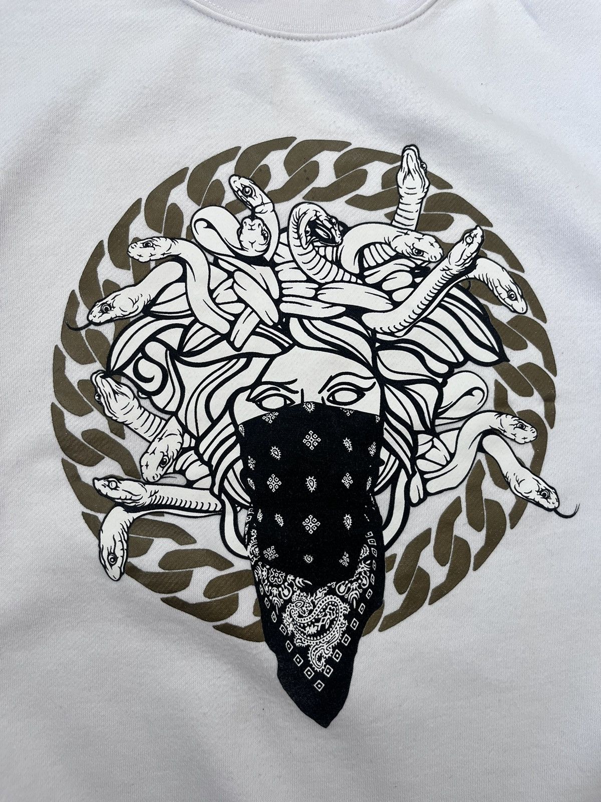 Crooks & Castles Rare Crooks&castles Big Logo Medusa Printed Sweatshirt White Size US L / EU 52-54 / 3 - 3 Thumbnail
