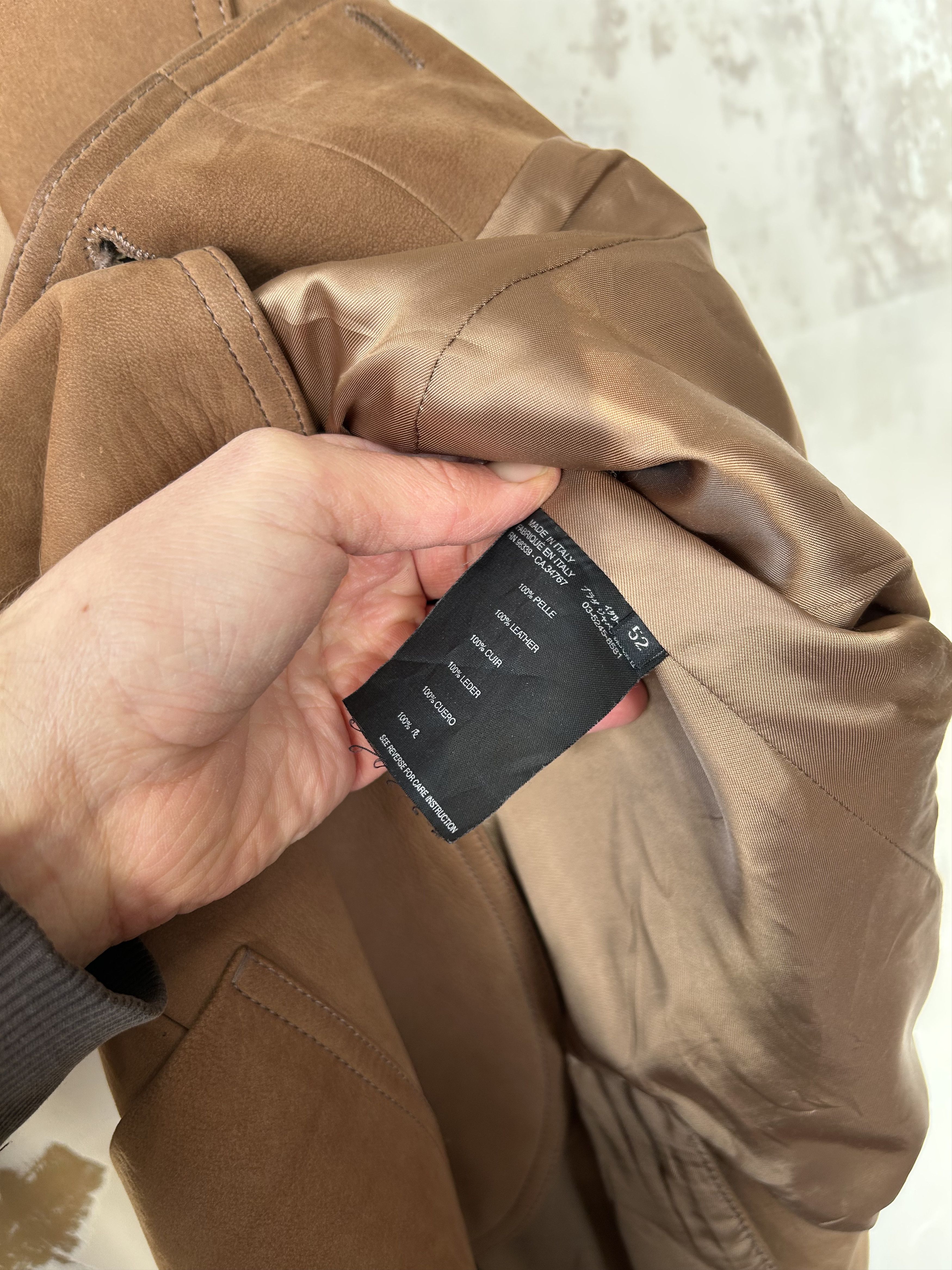 Prada Men's PRADA Brown Leather Jacket Made in Italy EU52 US42 Size US L / EU 52-54 / 3 - 6 Thumbnail