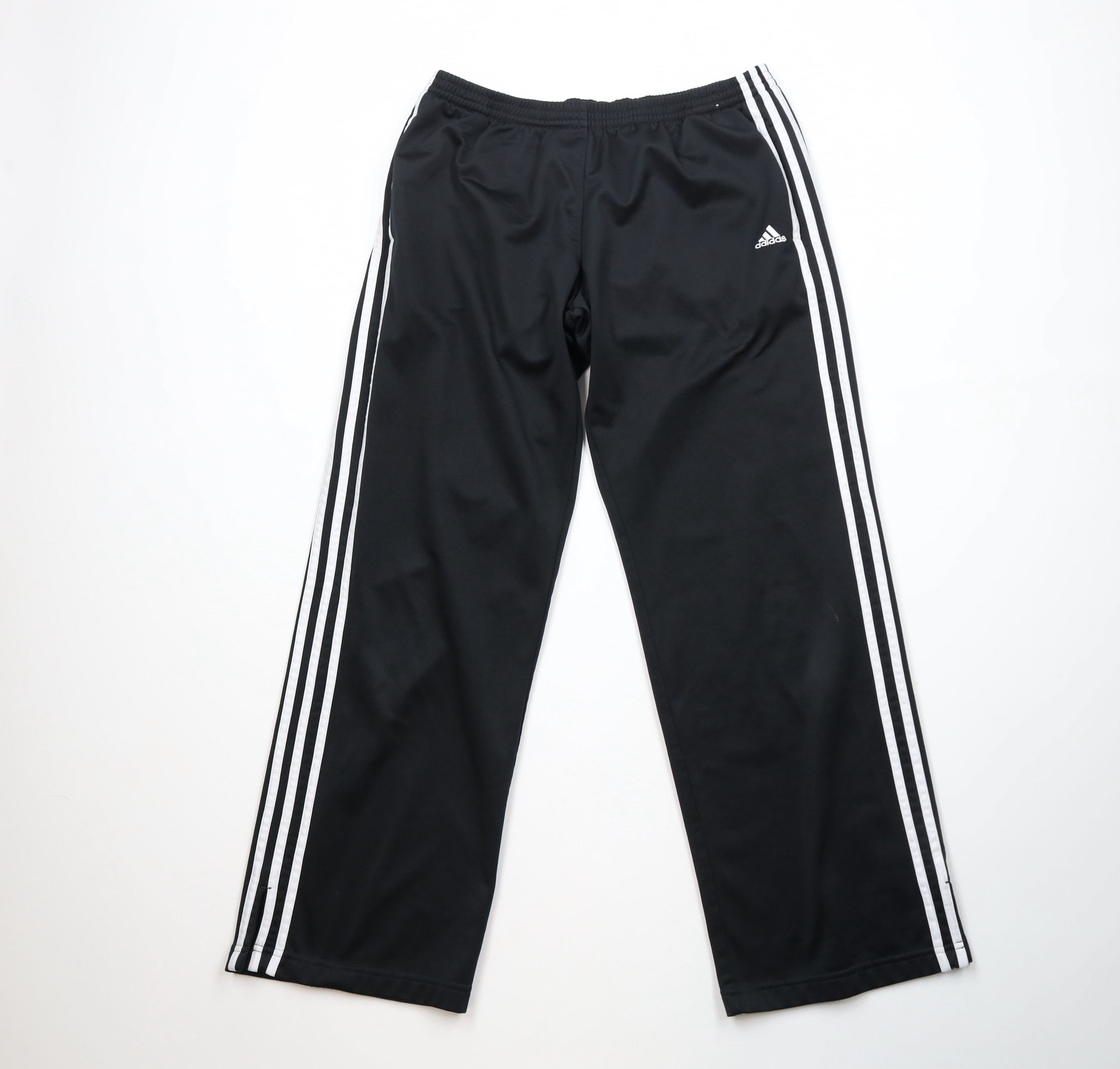 Adidas × Vintage Vintage Y2K Adidas Striped Wide Leg Sweatpants Pants Black Size 32" / US 10 / IT 46 - 1 Thumbnail