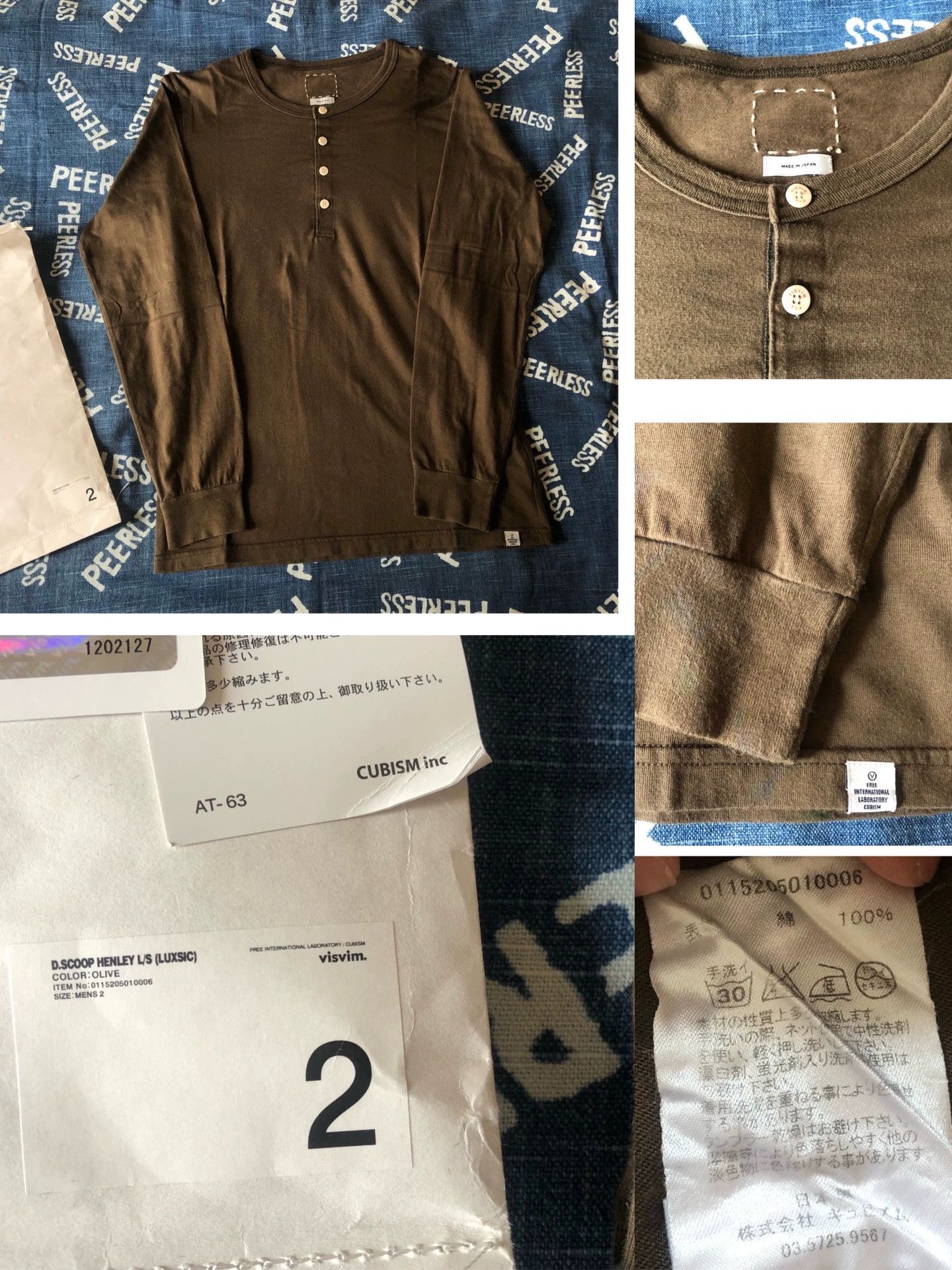 Visvim Visvim 15AW D.Scoop Henley L/S （Luxsic） Size US M / EU 48-50 / 2 - 1 Thumbnail