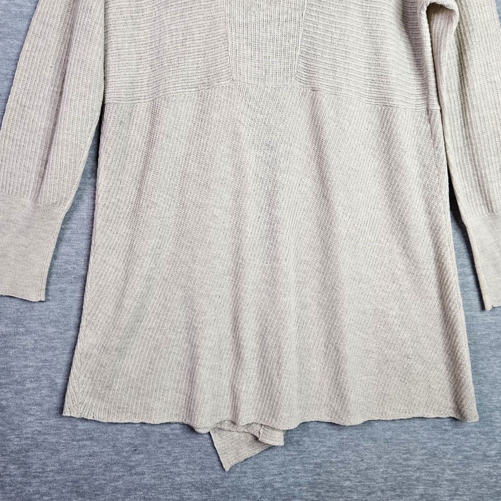 Eileen Fisher Eileen Fisher Women's Cardigan Open Front Long Sleeve Size XL Beige Wool Knit Modern Seasonal Regular Mens? Size XL / US 12-14 / IT 48-50 - 5 Thumbnail