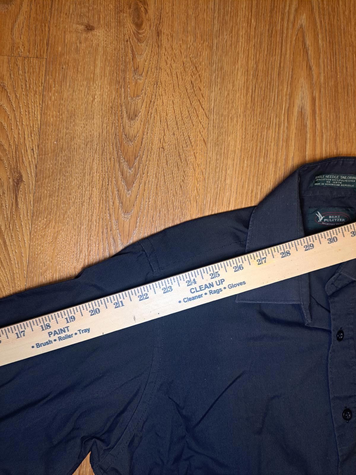 Bert Pulitzer Bert Pulitzer Collector's Edition Dress Shirt Medium Black Size 38R - 6 Thumbnail