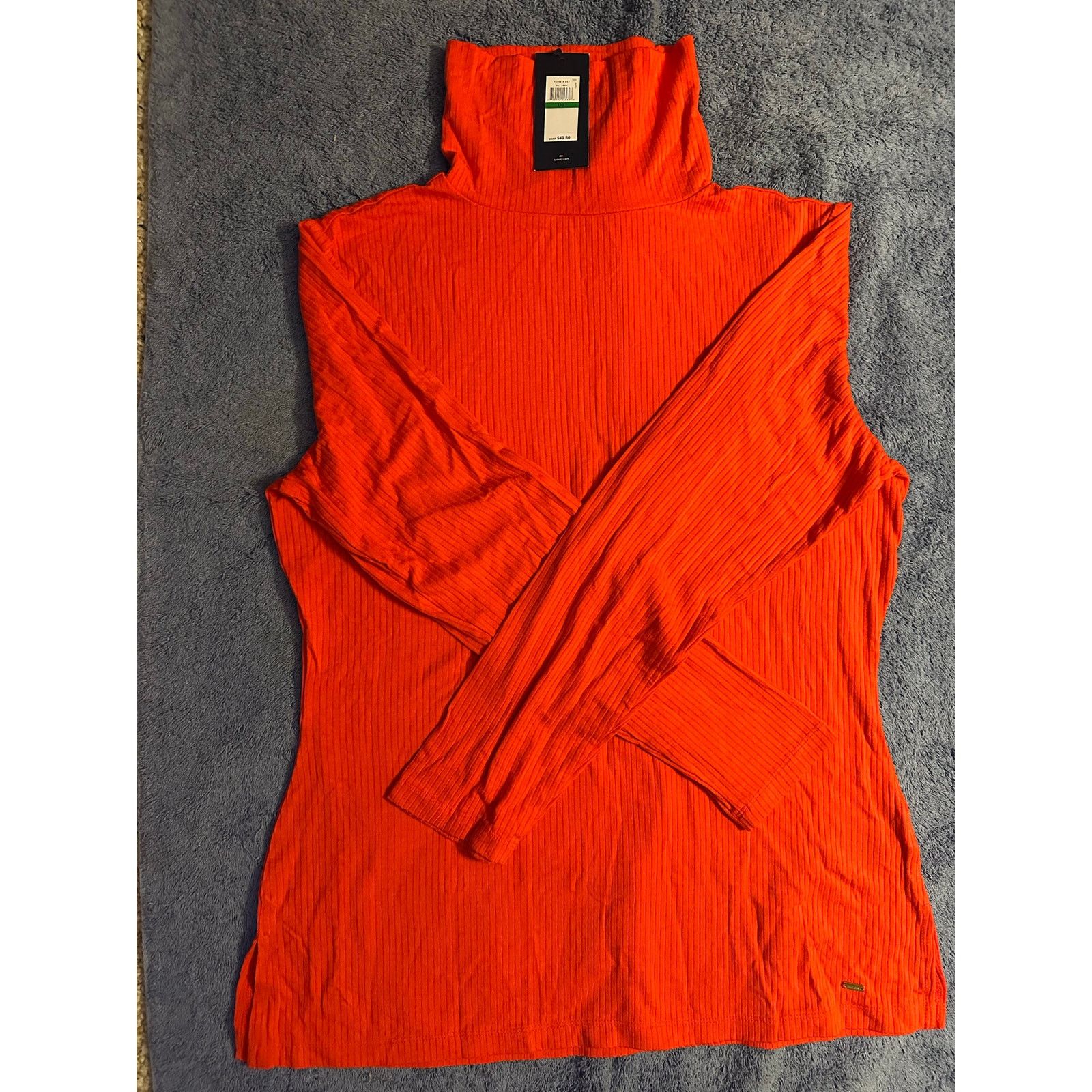 Tommy Hilfiger Tommy Hilfiger Long Sleeve Turtleneck Smooth Ribbed Sweater Size L / US 10 / IT 46 - 1 Preview