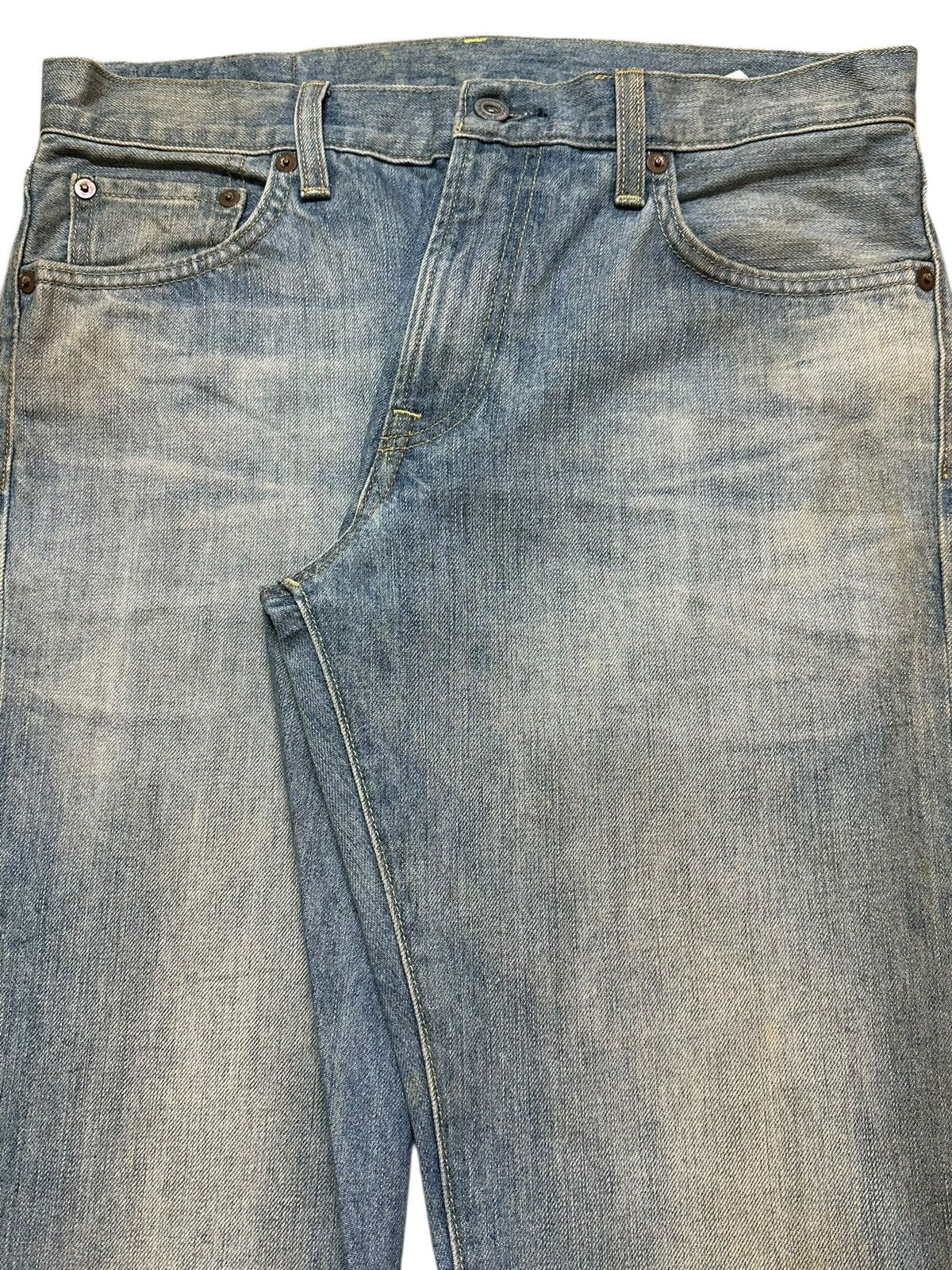 Uniqlo Vintage Y2K Japanese Uniqlo Mud Wash Faded Straight Loose Size US 31 - 4 Thumbnail