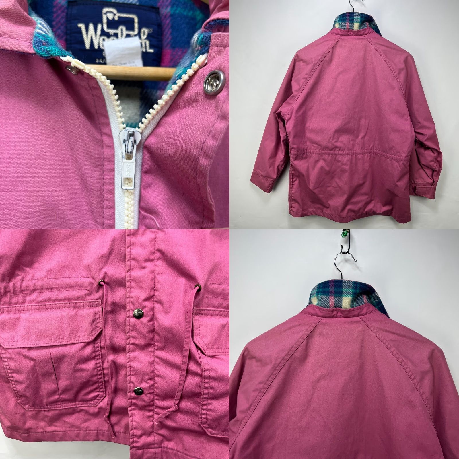 Vintage VINTAGE Woolrich Jacket Plaid Lined Made in USA Pink Womens Large 90s Windbreaker Size L / US 10 / IT 46 - 8 Thumbnail