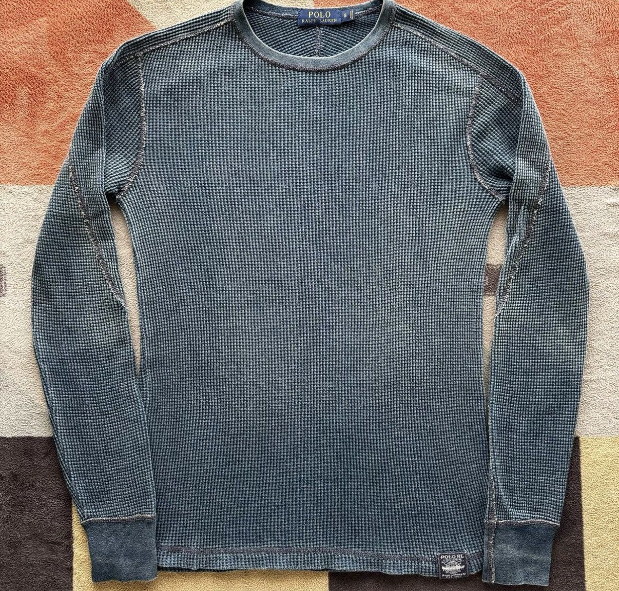 Polo Ralph Lauren Ralph Lauren Polo Waffle Knit Long Sleeve Thick Tee K22 Size US S / EU 44-46 / 1 - 1 Thumbnail