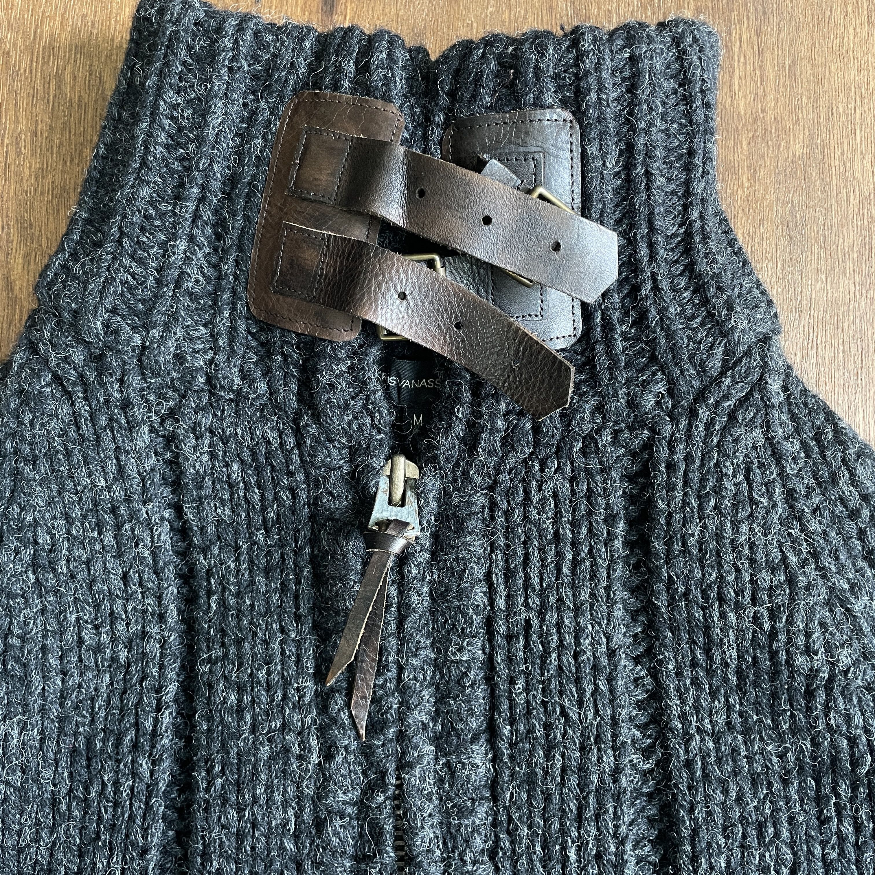 Kris Van Assche Kris Van Assche Wool Knit Sweaters with Leather Belts Buckle Size US M / EU 48-50 / 2 - 3 Thumbnail