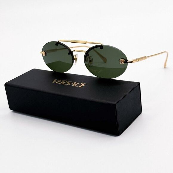 Versace NEW VERSACE SUNGLASSES VE2295 1002/71 GREEN WOMEN EYEWEAR VE Size ONE SIZE - 1 Thumbnail