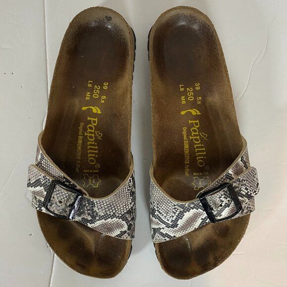 Birkenstock Papillio by Birkenstock Snake Print Slide Sandals Size 39 Size US 9 / IT 39 - 2 Thumbnail