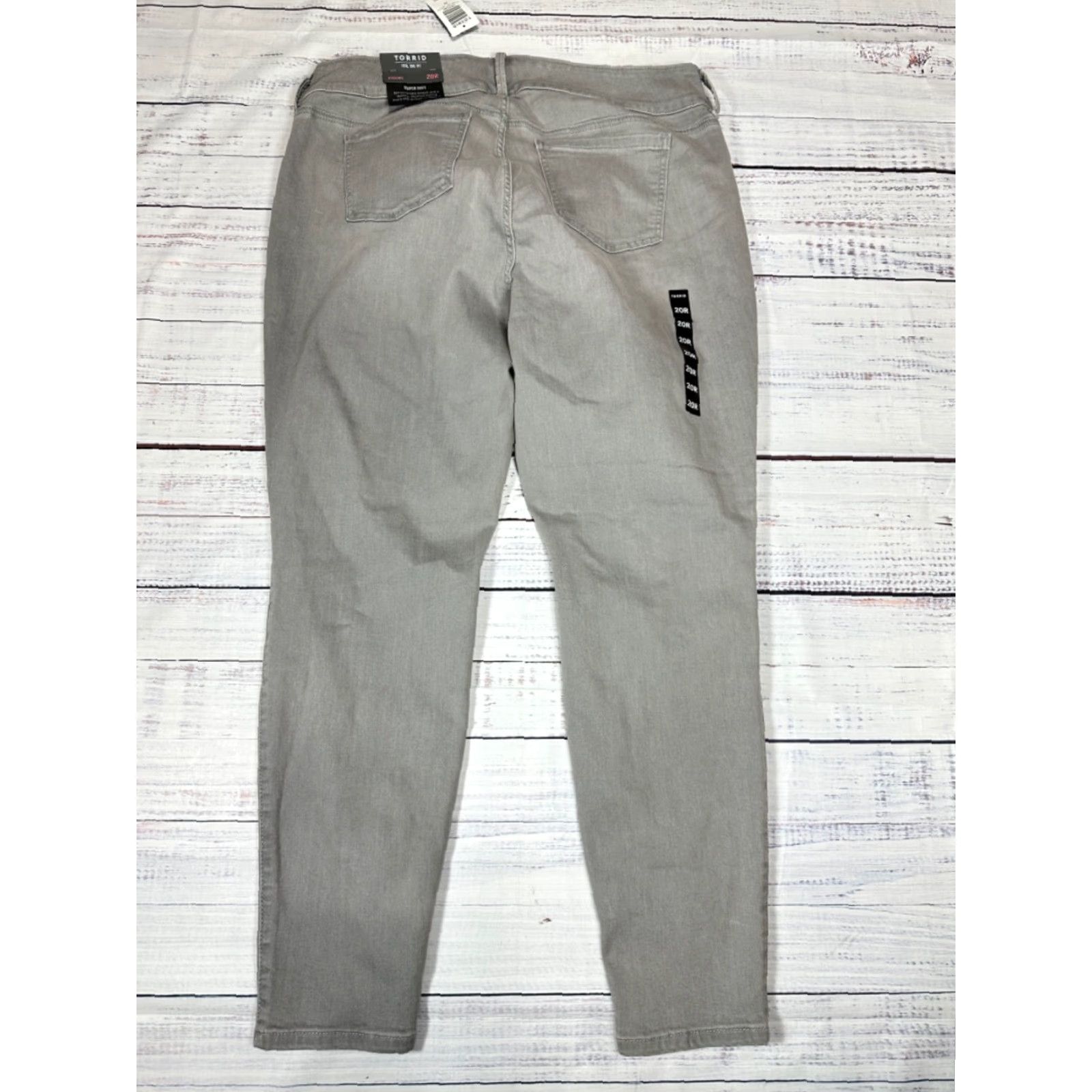 Torrid Torrid Jeans Skinny Plus 20R Gray Women High Rise Distressed Super Soft Jegging Shirt? Size 42" / US 20 - 7 Thumbnail