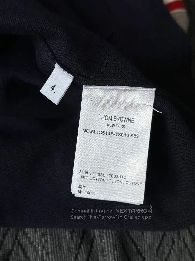 Thom Browne Thom Browne Lotus Embroidered Colorblock Cardigan Size US XL / EU 56 / 4 - 4 Thumbnail