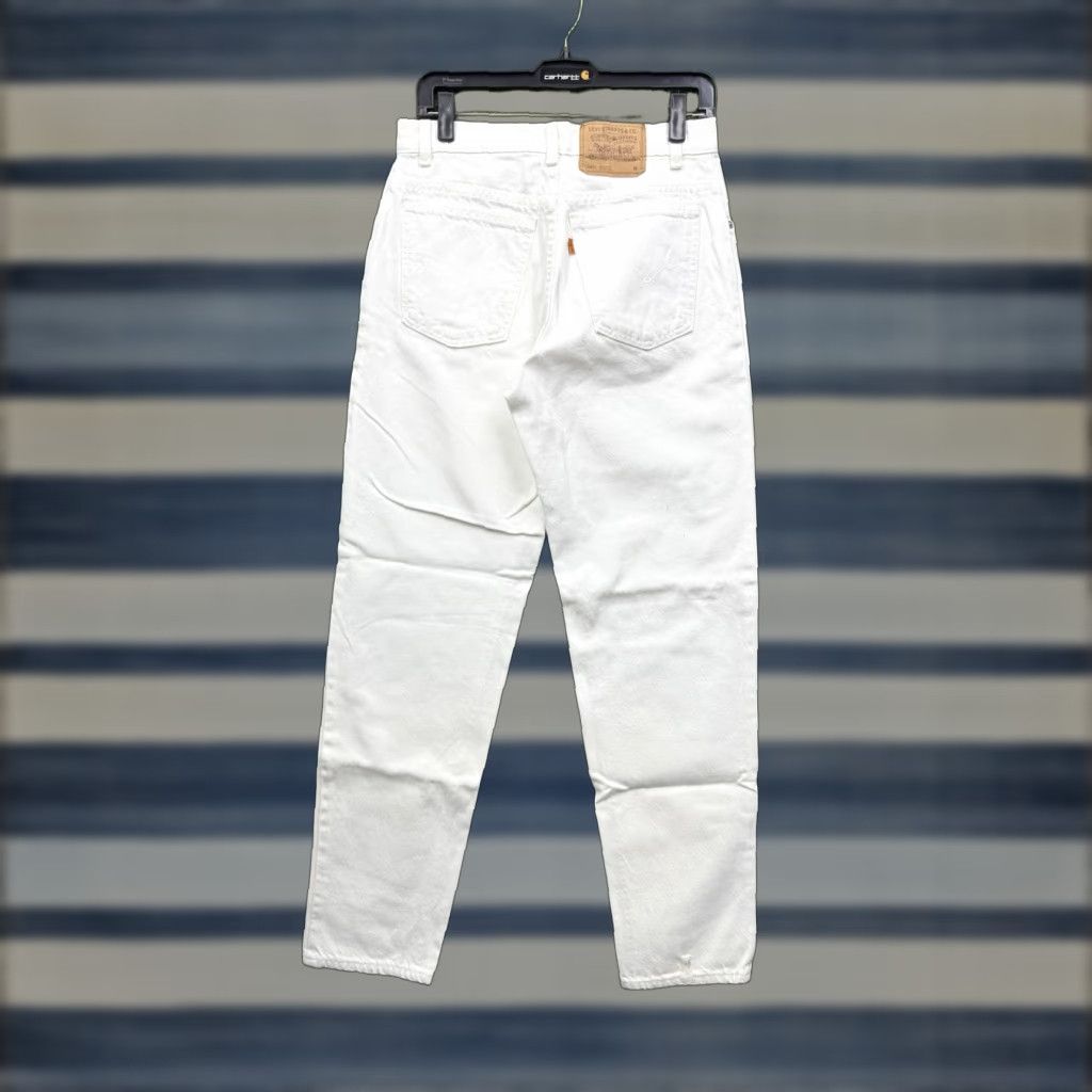 Levi's VINTAGE Levi's 950 Jeans Womens 11 Junior M White High Rise Orange Tab 90s Taper Size 32" / US 10 / IT 46 - 1 Thumbnail