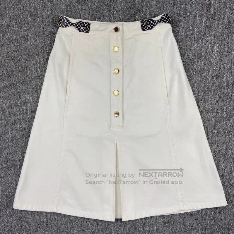 Louis Vuitton Louis Vuitton White Cotton Women's Skirt . Size 23" - 1 Thumbnail