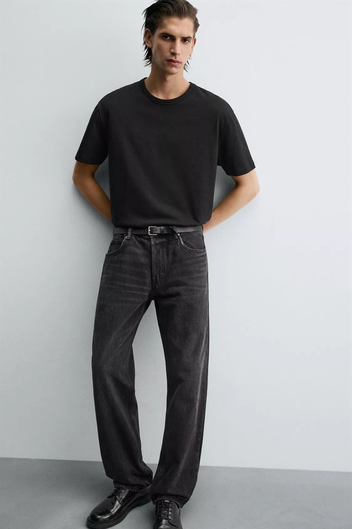 Zara Zara Straight Fit Denim Jeans Charcoal Vintage Black Size 29 Size US 29 - 12 Thumbnail