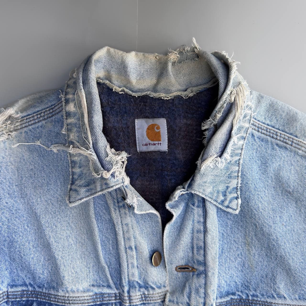 Carhartt 90’S CARHARTT SUNFADED DISTRESSED DETROIT JACKET Size US L / EU 52-54 / 3 - 6 Thumbnail