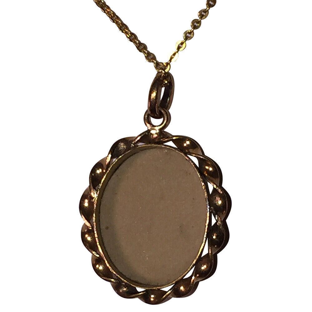 Designer Victorian Gold Filled Lava Carved Cameo Pendant Necklace Size ONE SIZE - 5 Thumbnail