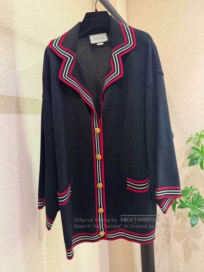 Gucci Gucci Black knitted cardigan coat Size XS / US 0-2 / IT 36-38 - 1 Thumbnail