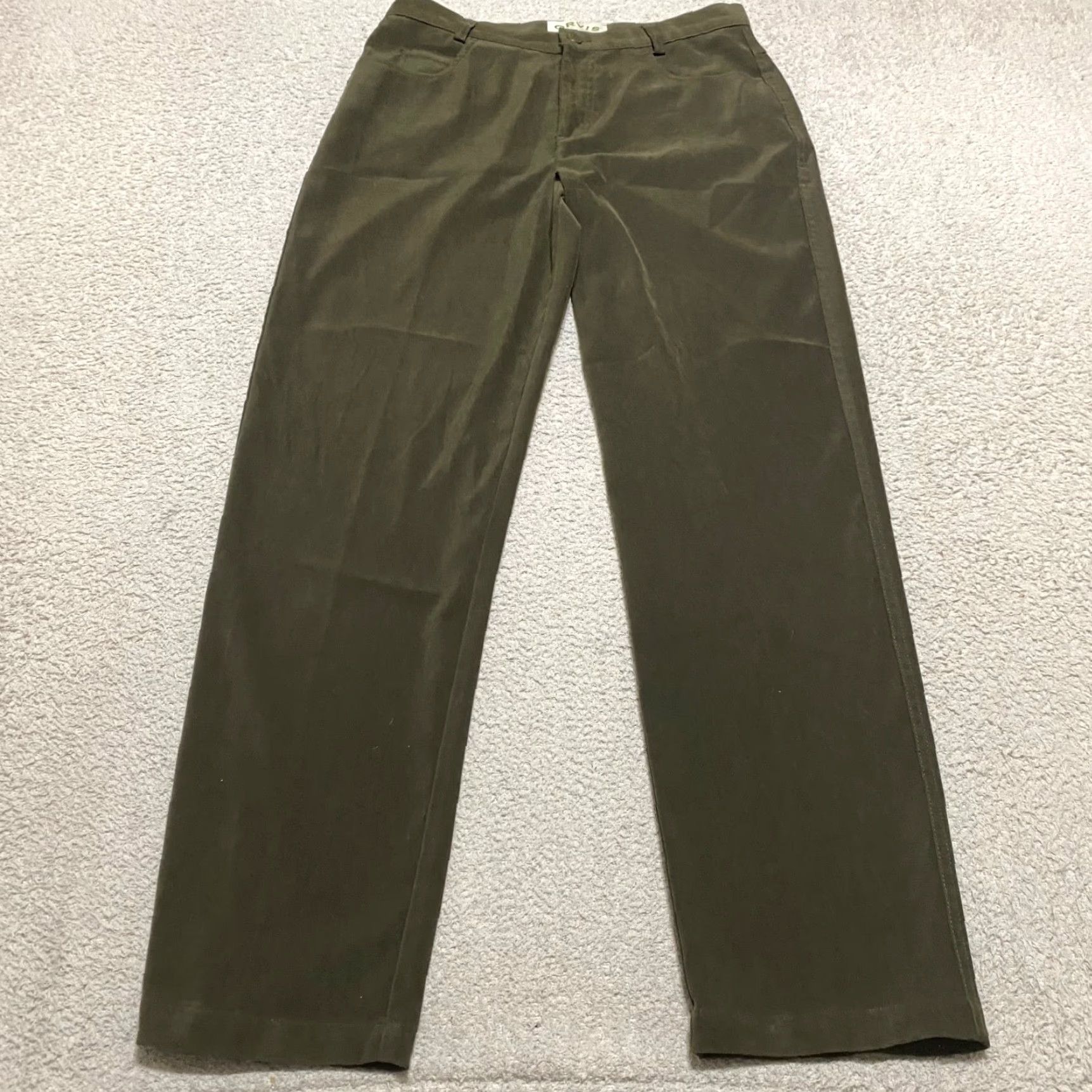 Orvis Orvis Womens Pants Green Straight High Rise 30" Inseam 30" Polyester Spandex Chino Regular Size 10 For Travel Casual Womens Size 30" / US 8 / IT 44 - 2 Thumbnail