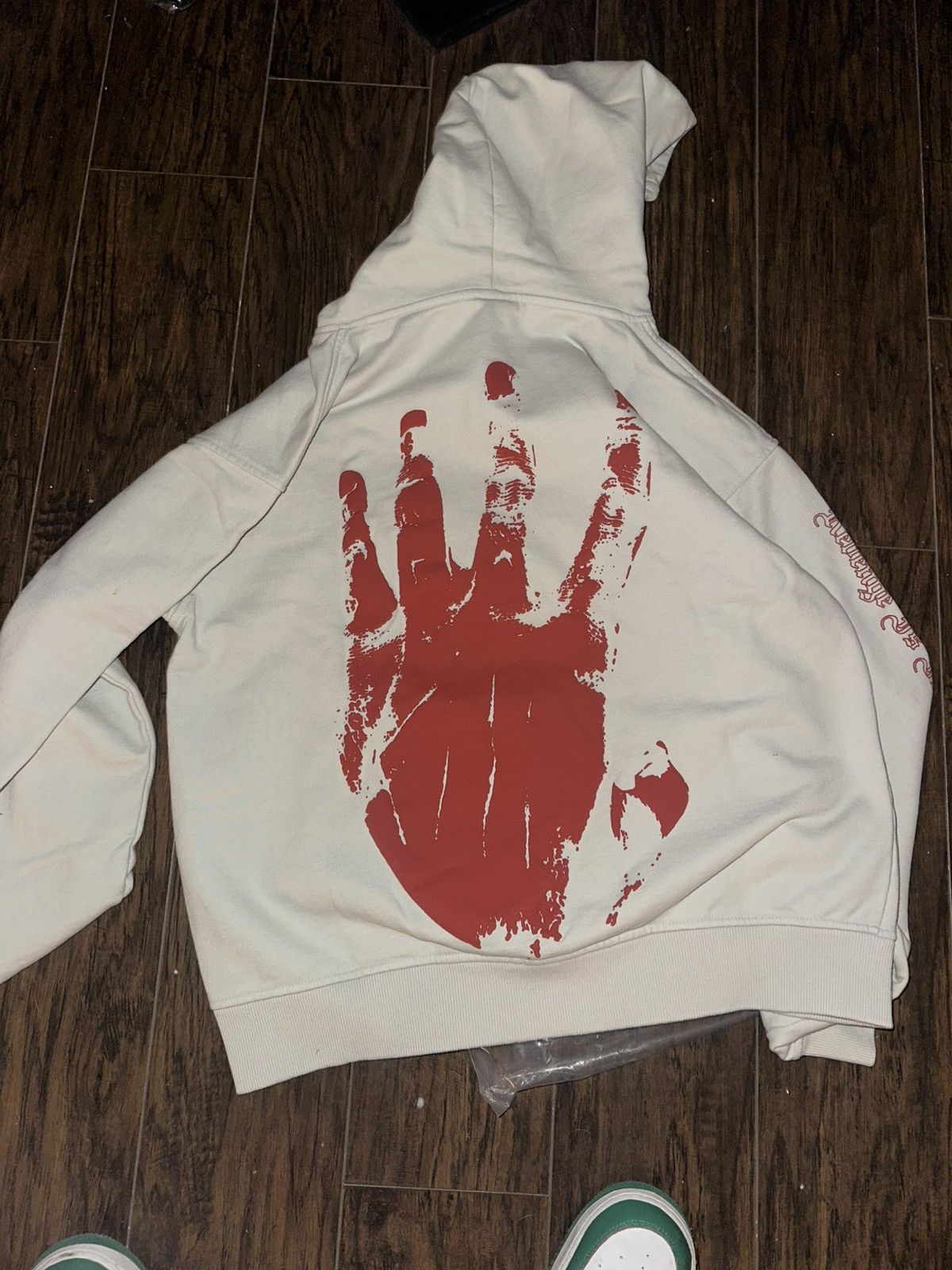 Revenge X Kill Outline Hoodie Cement/Red Size US M / EU 48-50 / 2 - 2 Thumbnail