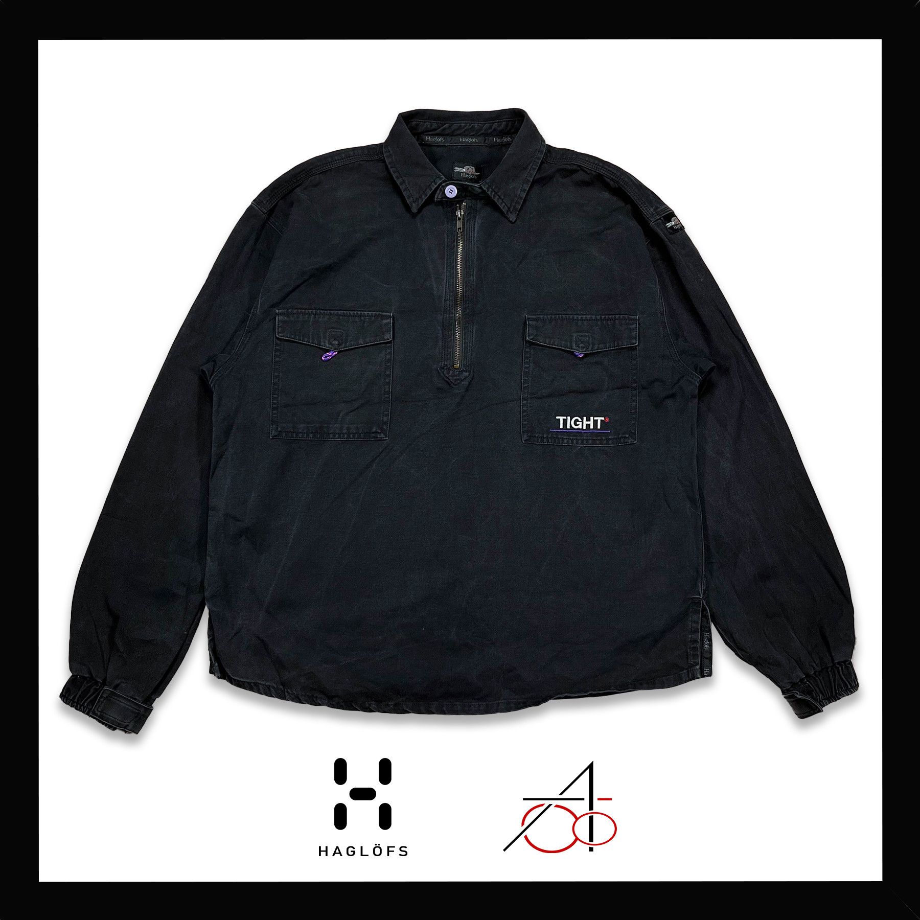 Haglofs Vintage 90s Haglofs Tight Denim Overshirt Jacket • L size Size US L / EU 52-54 / 3 - 1 Thumbnail